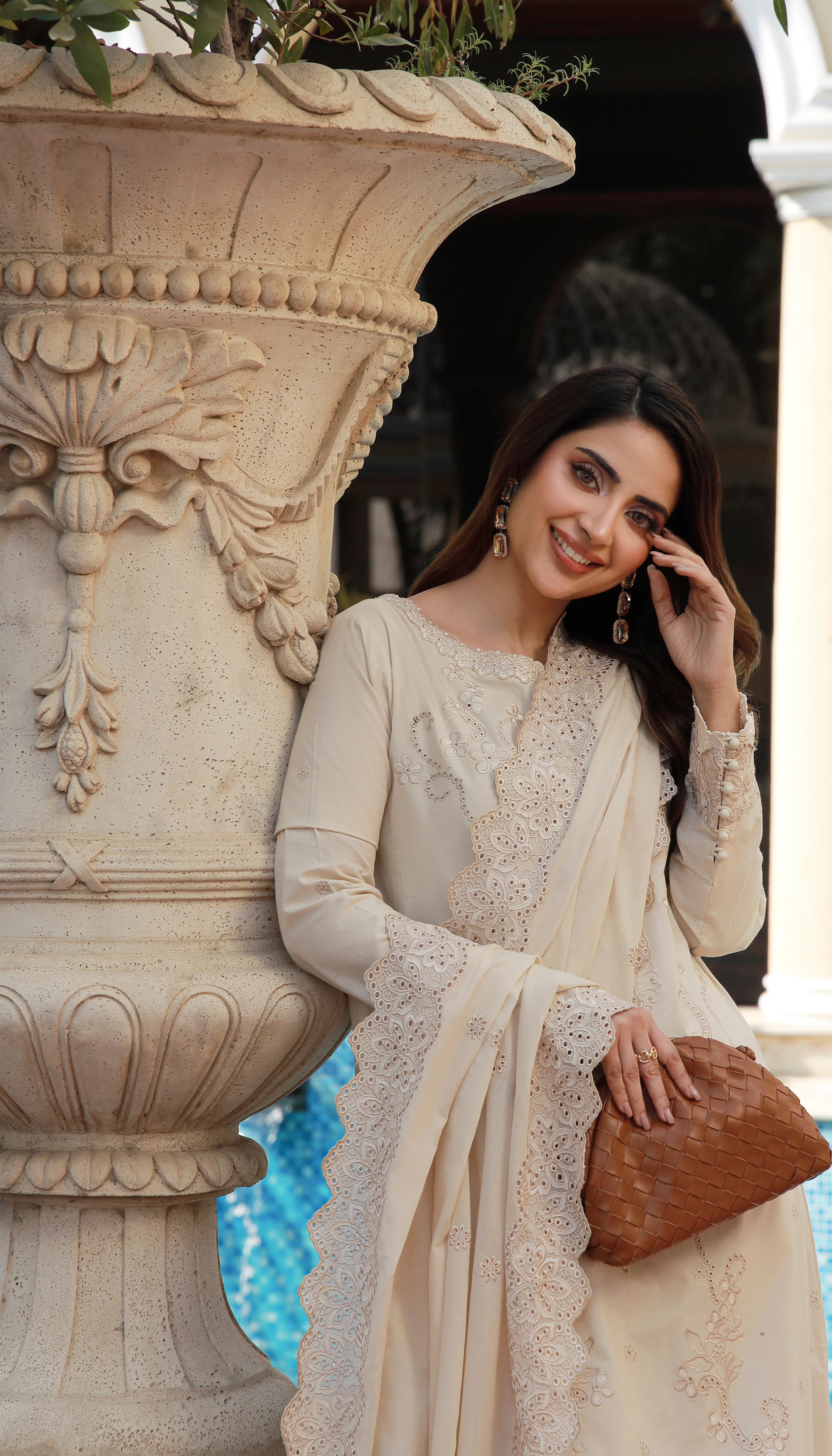 03 Piece Unstitched Embroidered Chikankari - Image 3