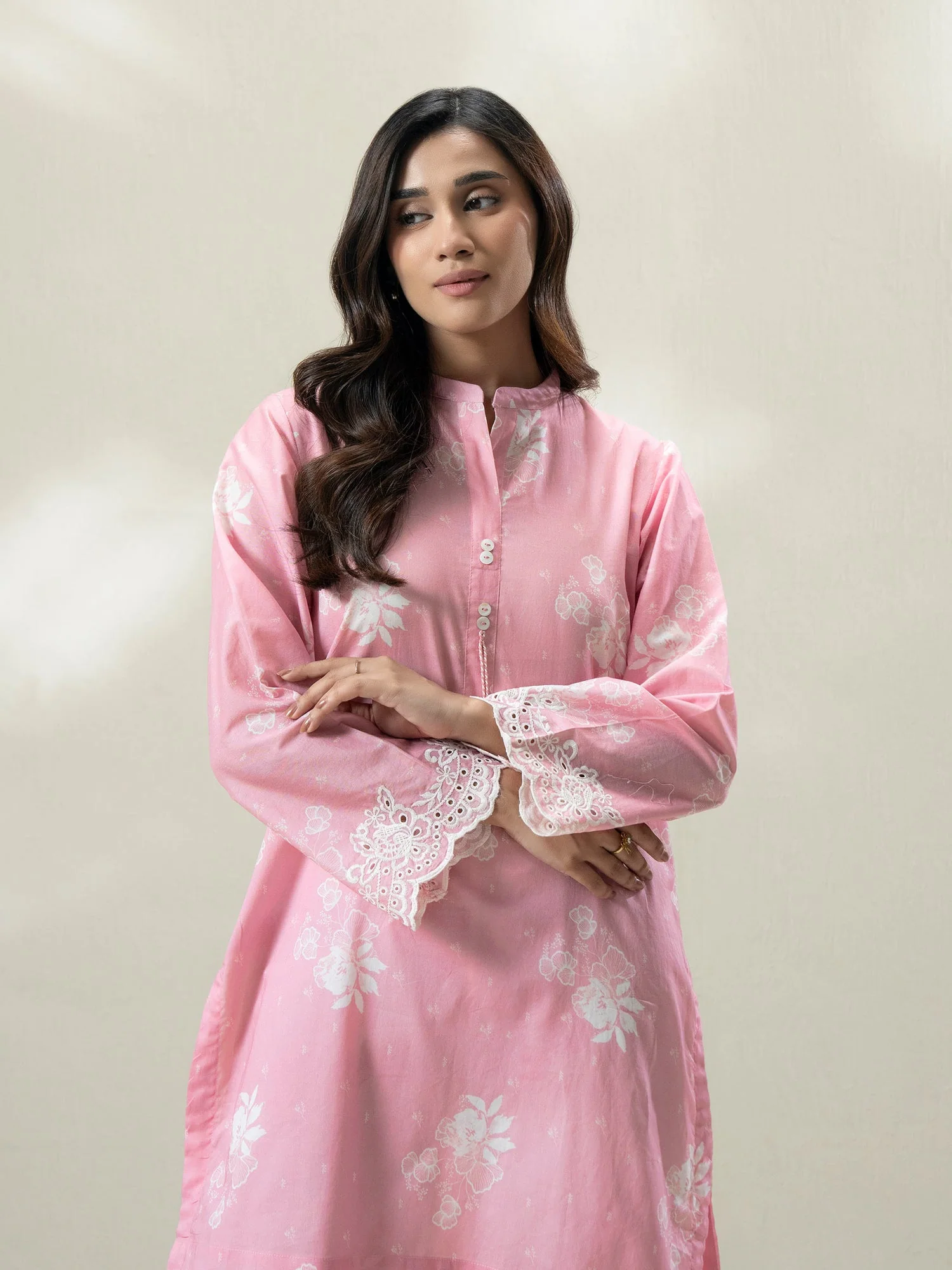 2-Piece Cambric Suit-Embroidered (Pret) - Image 3