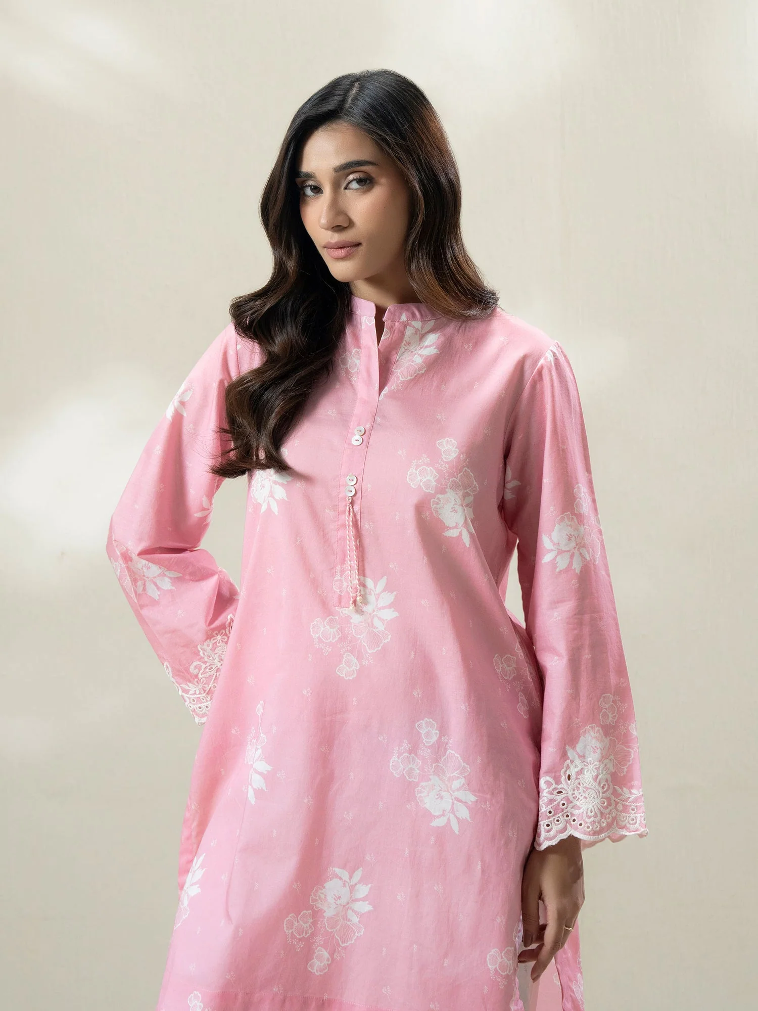 2-Piece Cambric Suit-Embroidered (Pret) - Image 5