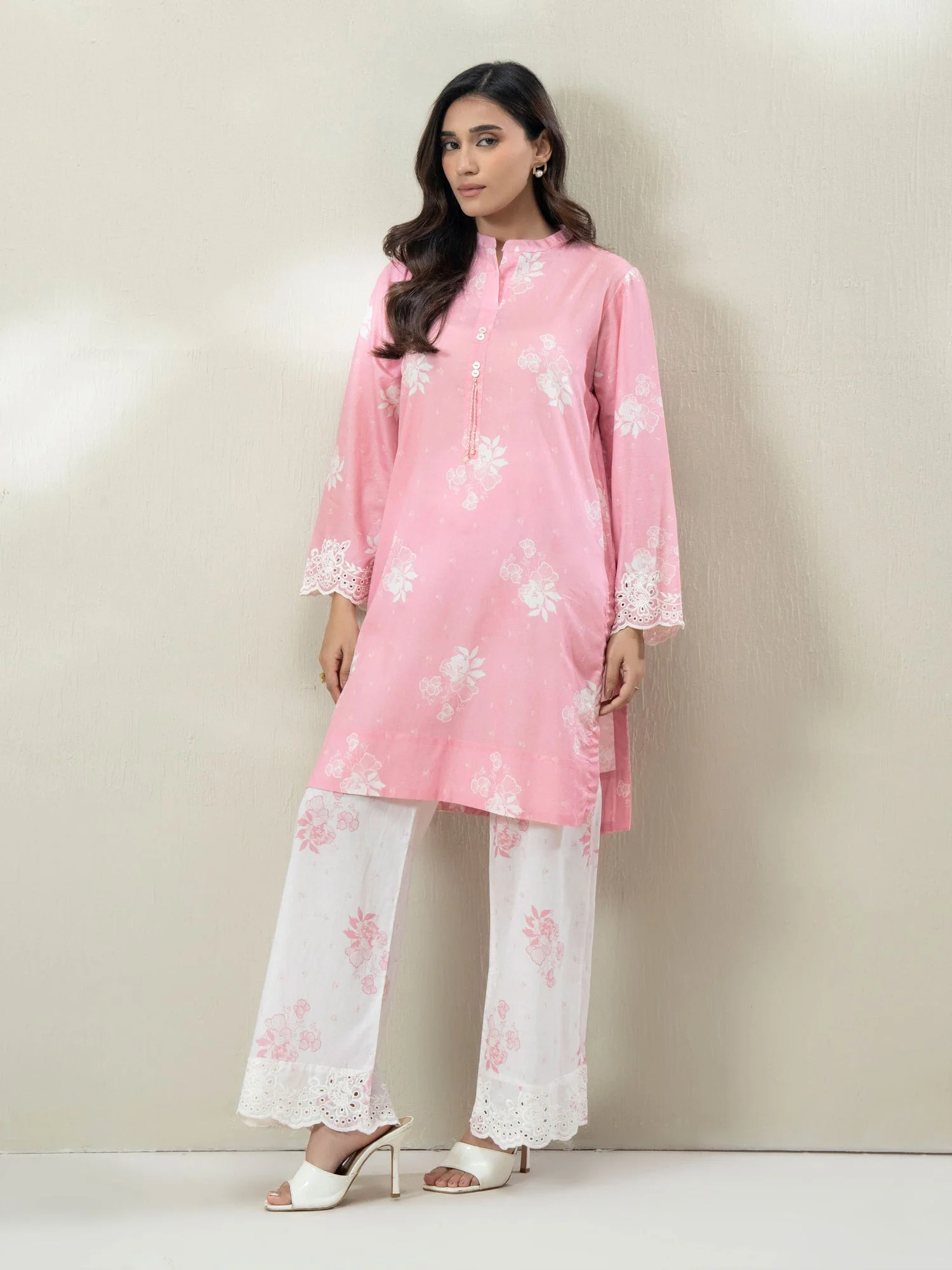 2-Piece Cambric Suit-Embroidered (Pret) - Image 6
