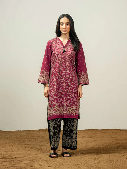 2 Piece Cambric Suit-Paste Print (Pret) - Image 4