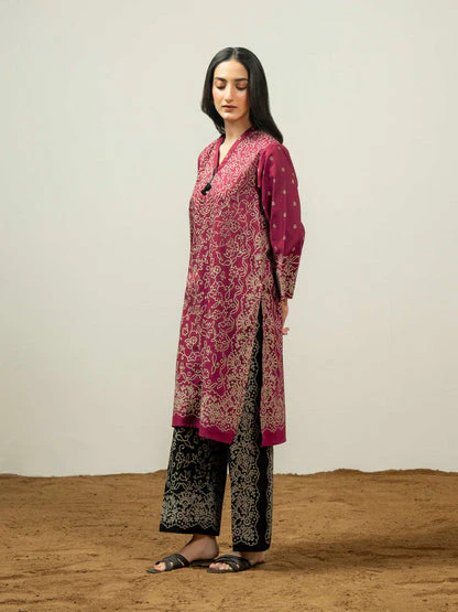 2 Piece Cambric Suit-Paste Print (Pret) - Image 6