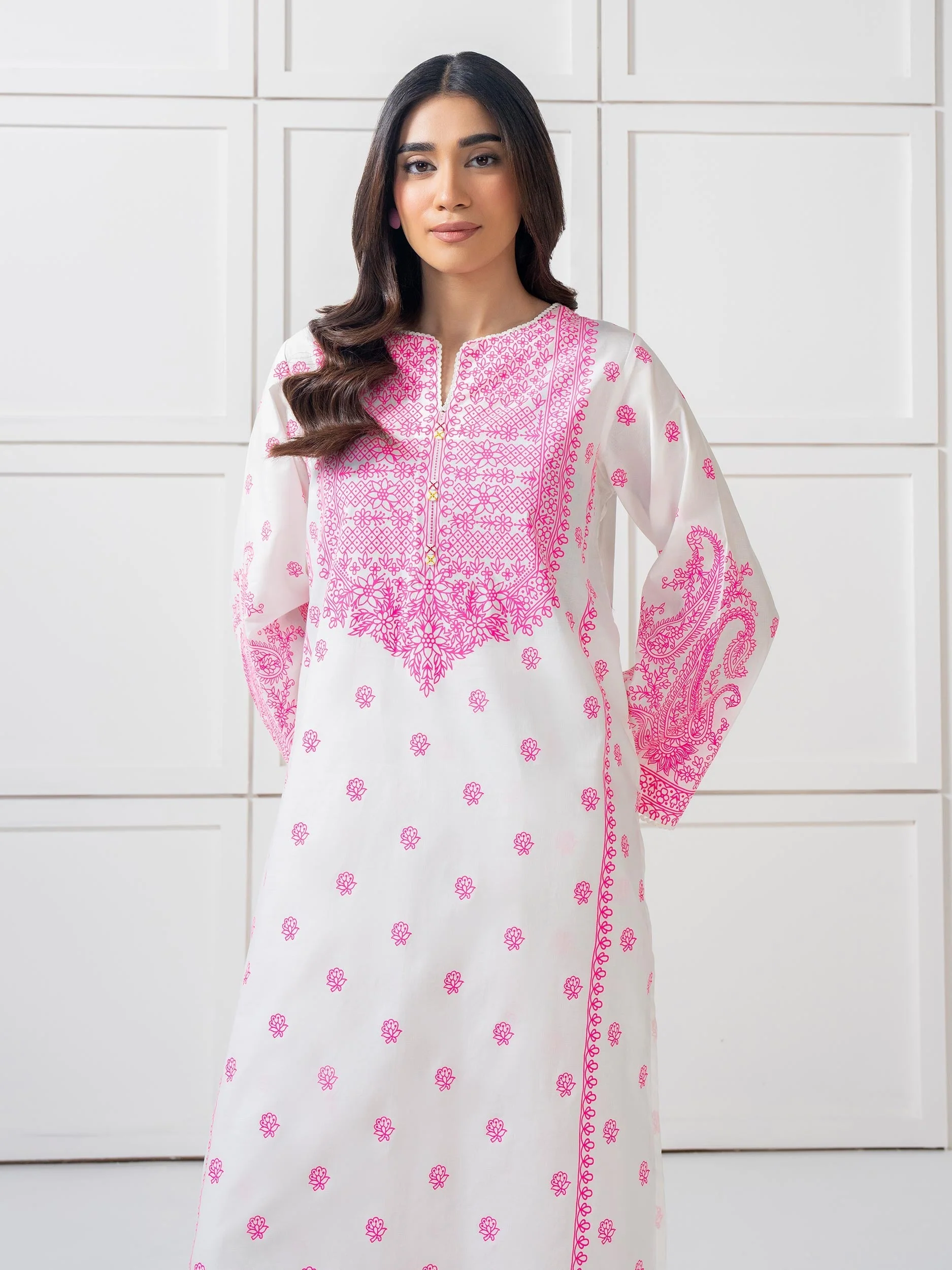 2 Piece Cambric Suit Printed (Pret) - Image 4