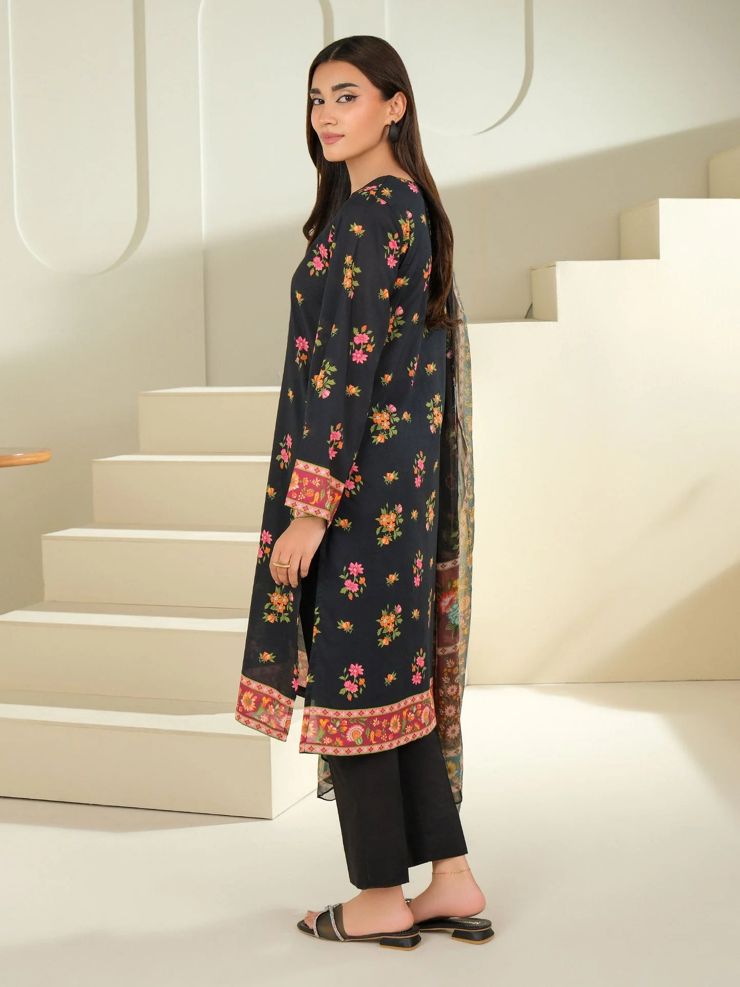 2 Piece Cambric Suit-Printed (Unstitched) - Image 2
