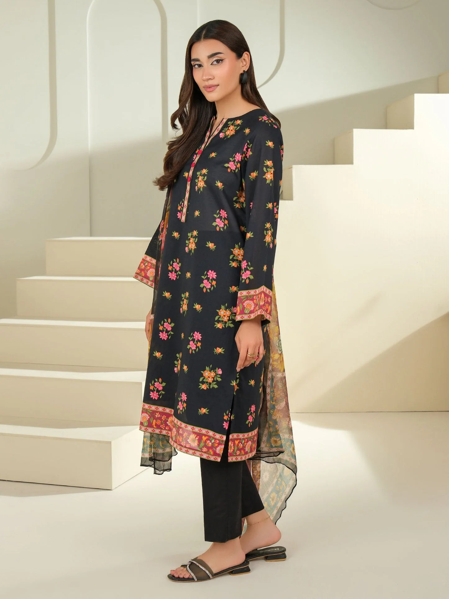 2 Piece Cambric Suit-Printed (Unstitched) - Image 3