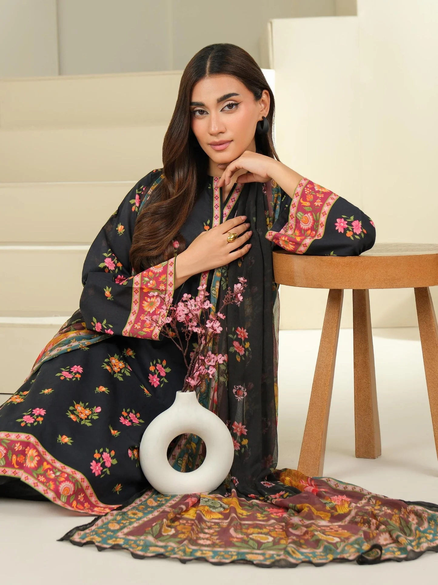 2 Piece Cambric Suit-Printed (Unstitched) - Image 7