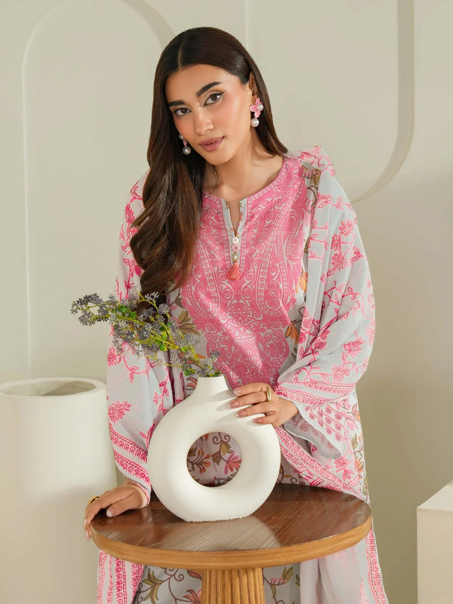 2 Piece Cambric Suit-Printed (Unstitched) - Image 6