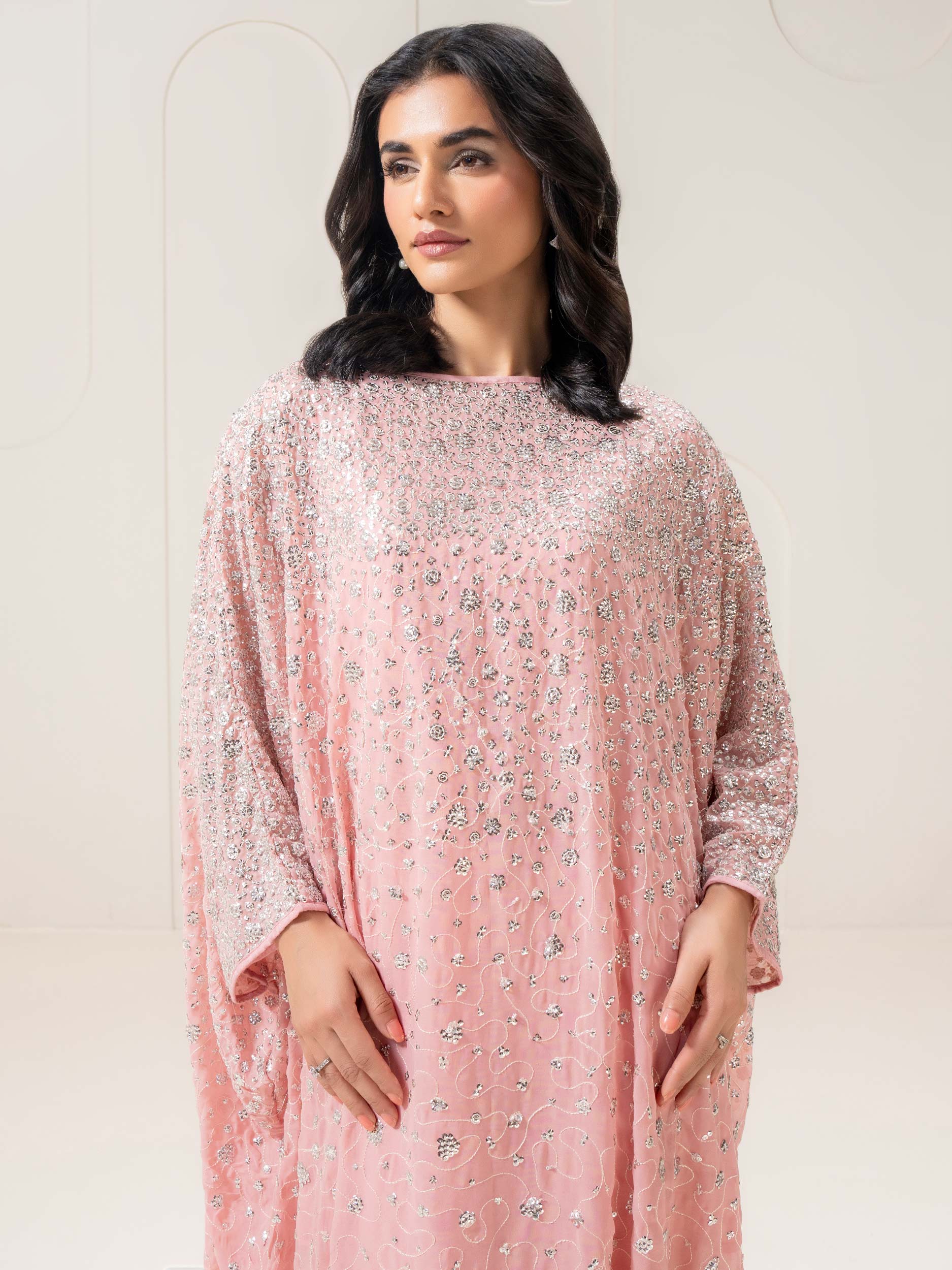2 Piece Chiffon Suit-Embellished (Pret) - Image 4