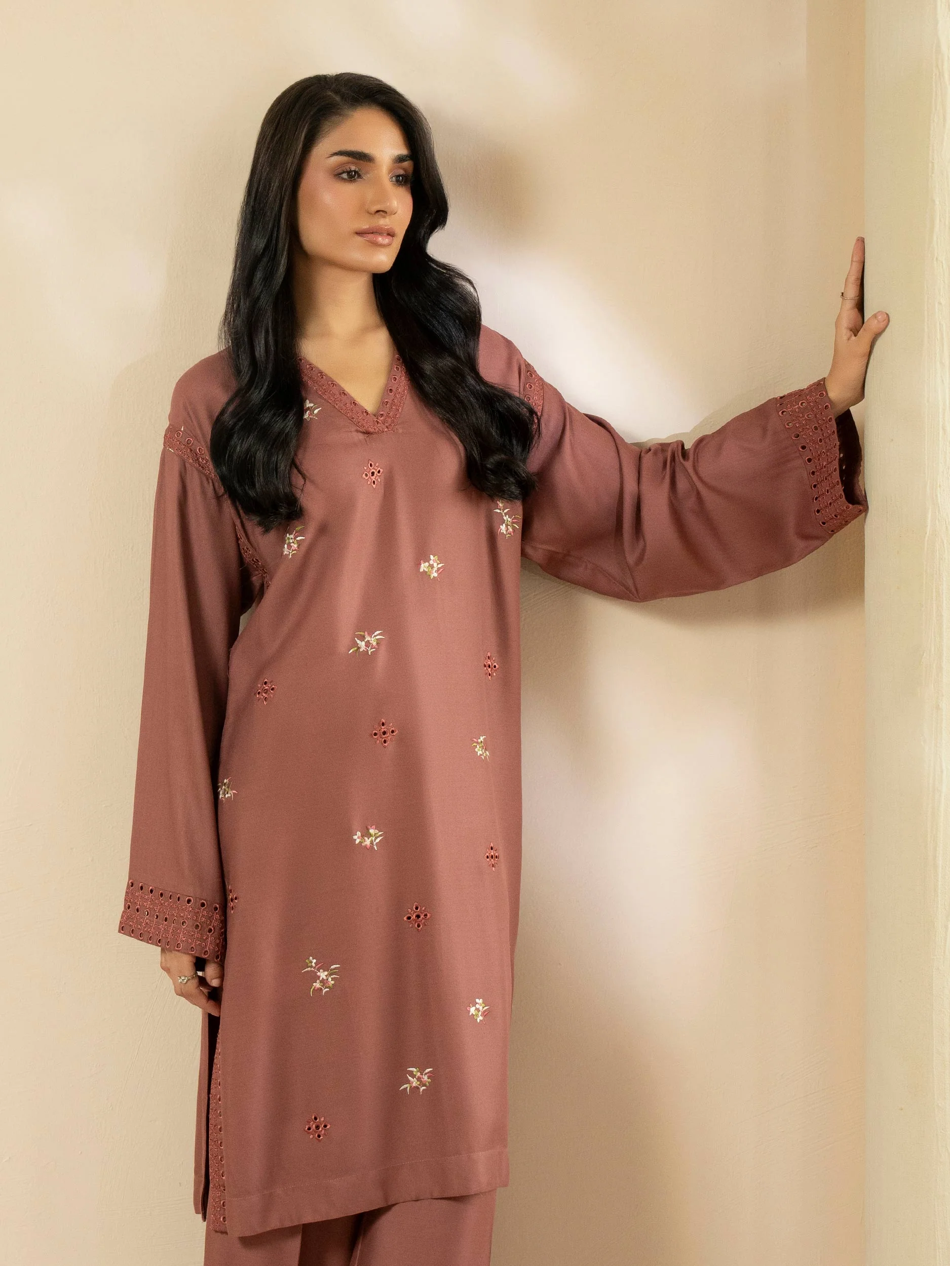 2 Piece Crepe Suit-Embroidered (Pret) - Image 6