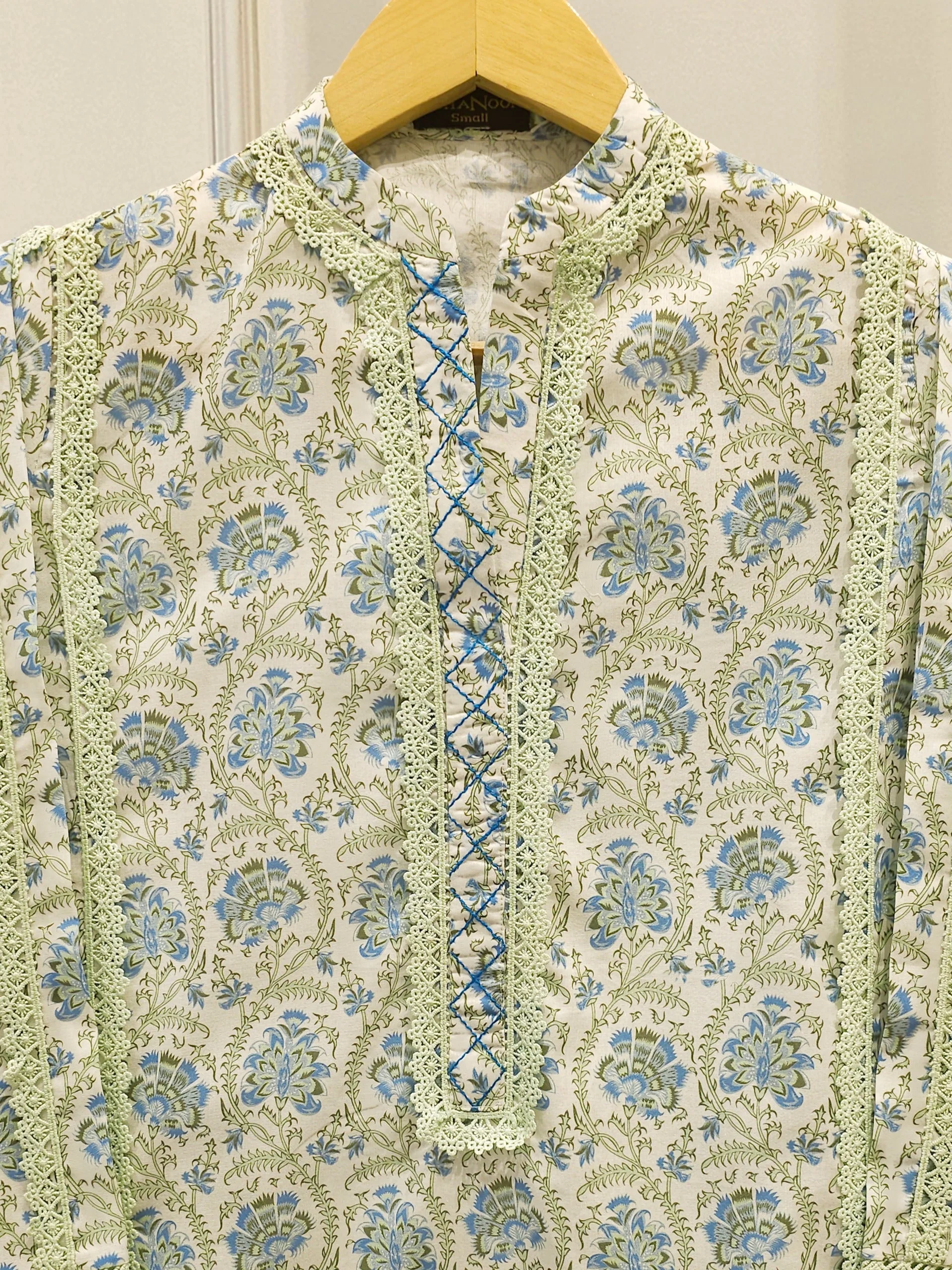 2 Piece - Digital Printed Cambric Suit - Image 3