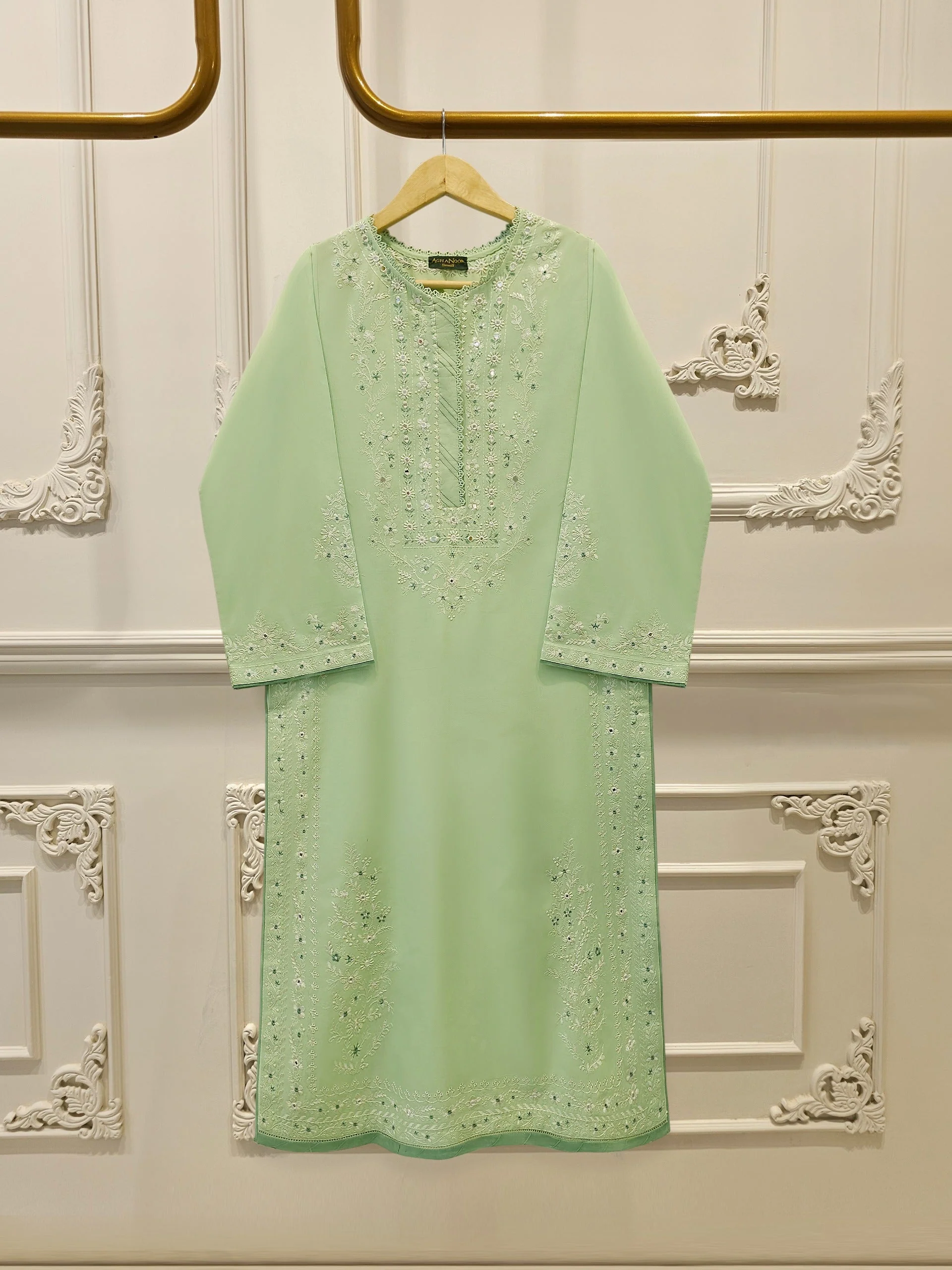 2 Piece - Embroidered Cambric Suit