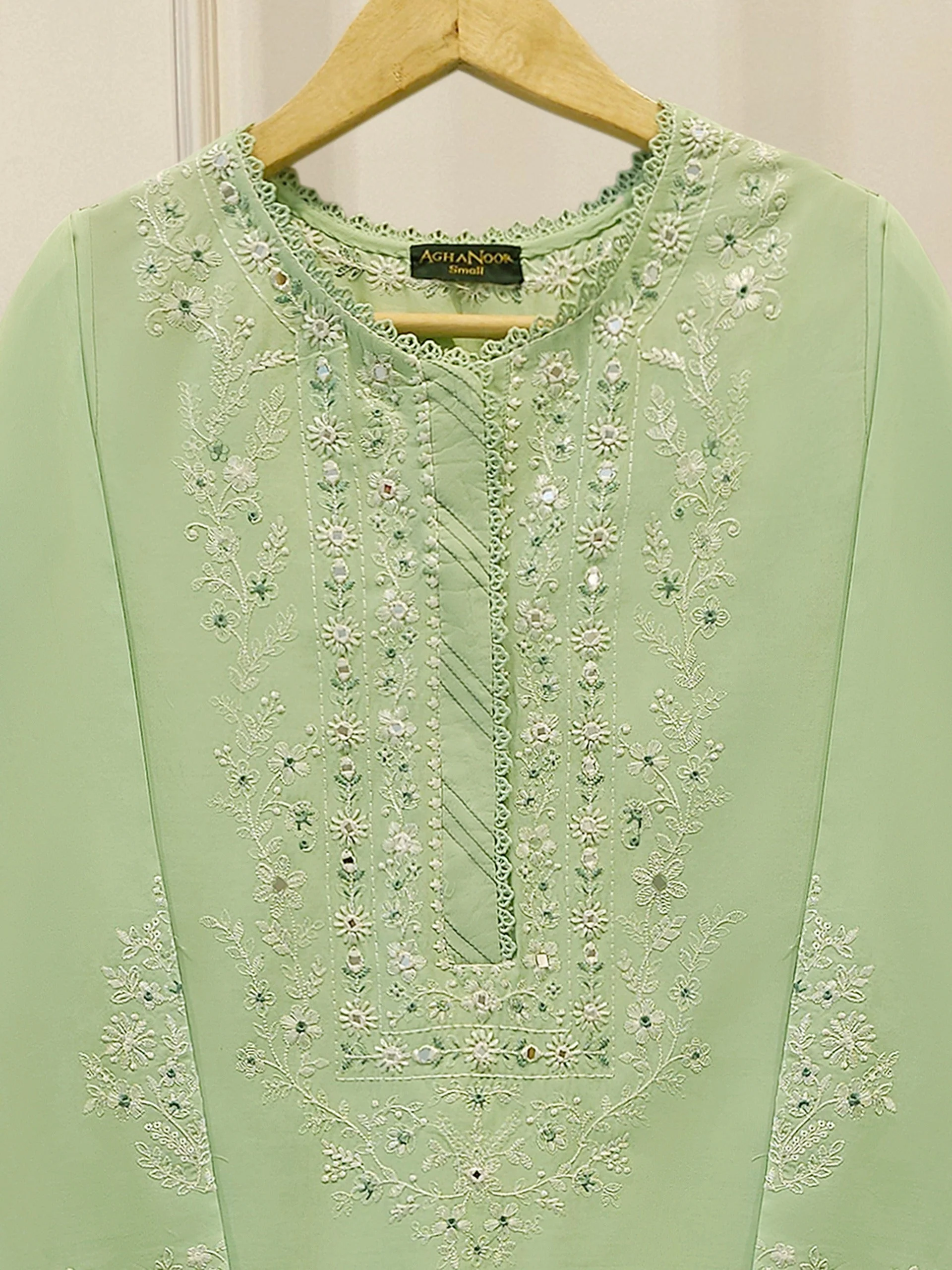 2 Piece - Embroidered Cambric Suit - Image 3