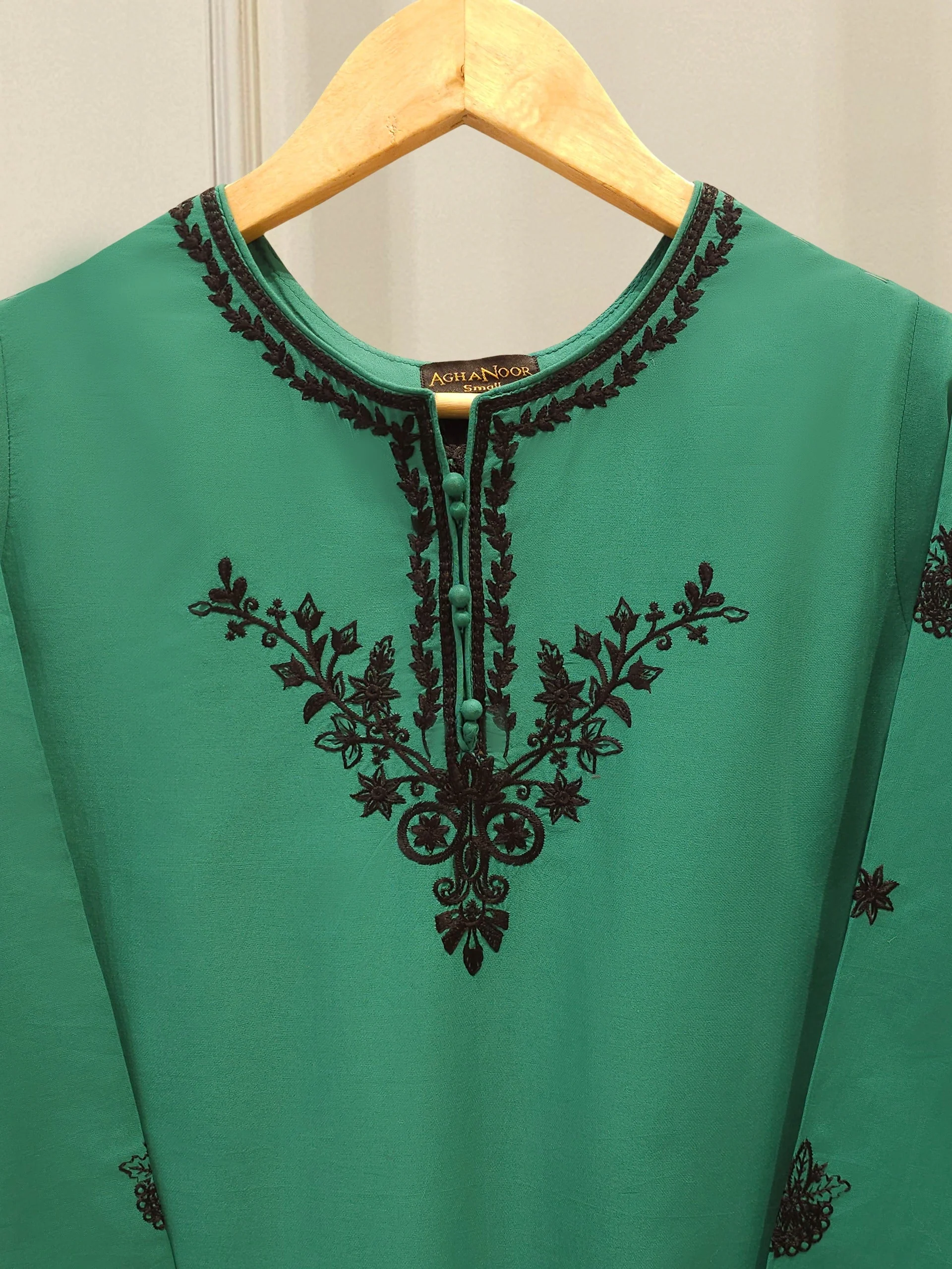 2 Piece - Embroidered Cambric Suit - Image 4