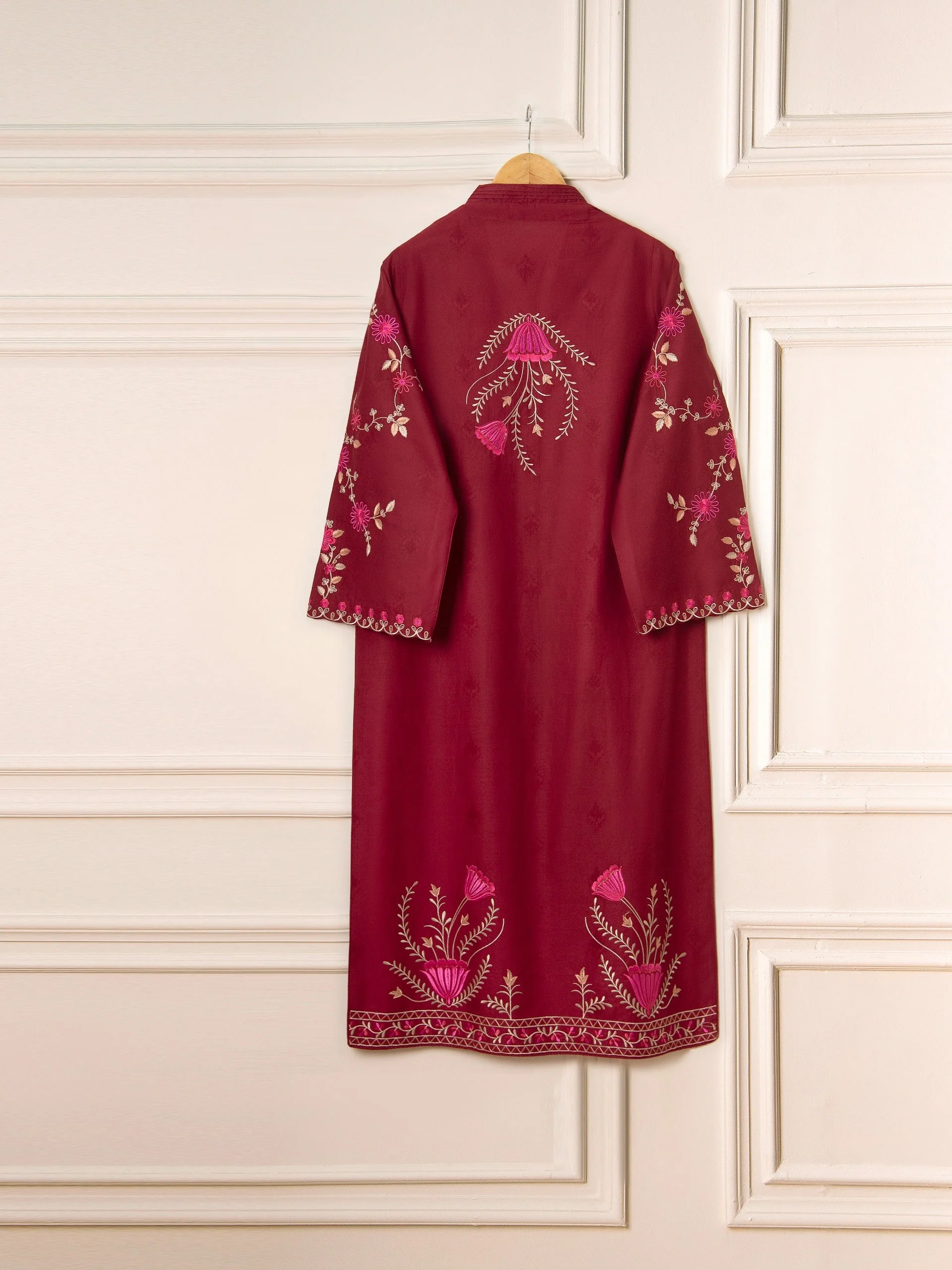 2 Piece - Embroidered Jacquard Suit - Image 2