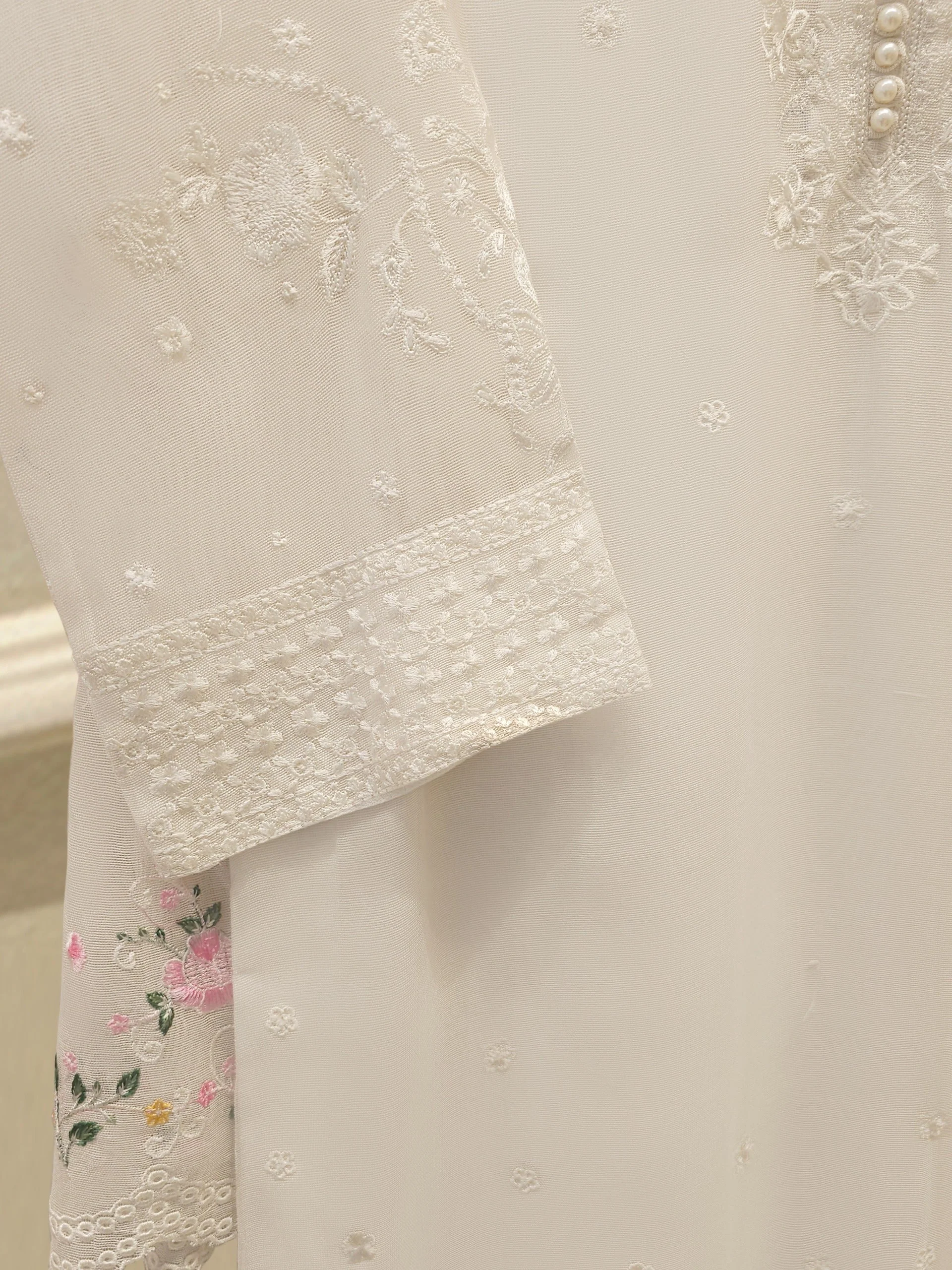 2 Piece - Embroidered Khaddar Suit - Image 6