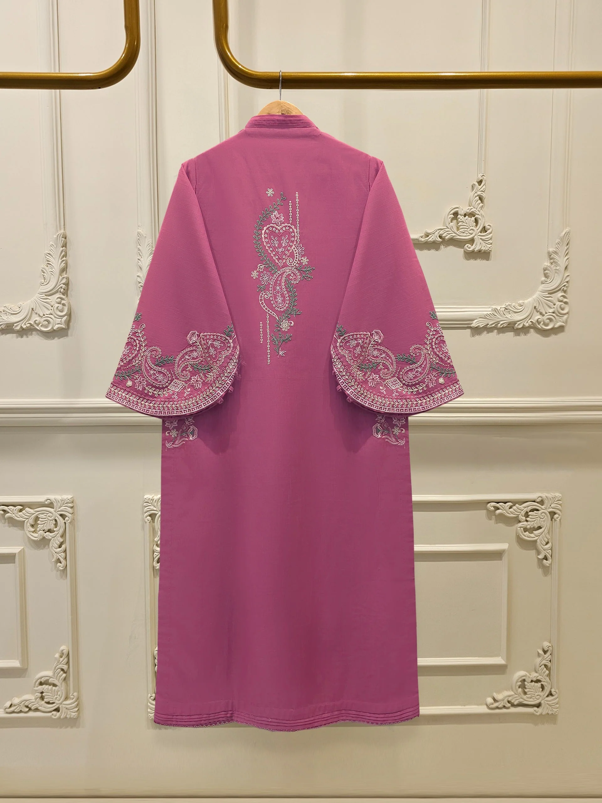 2 Piece - Embroidered Khaddar Suit - Image 2
