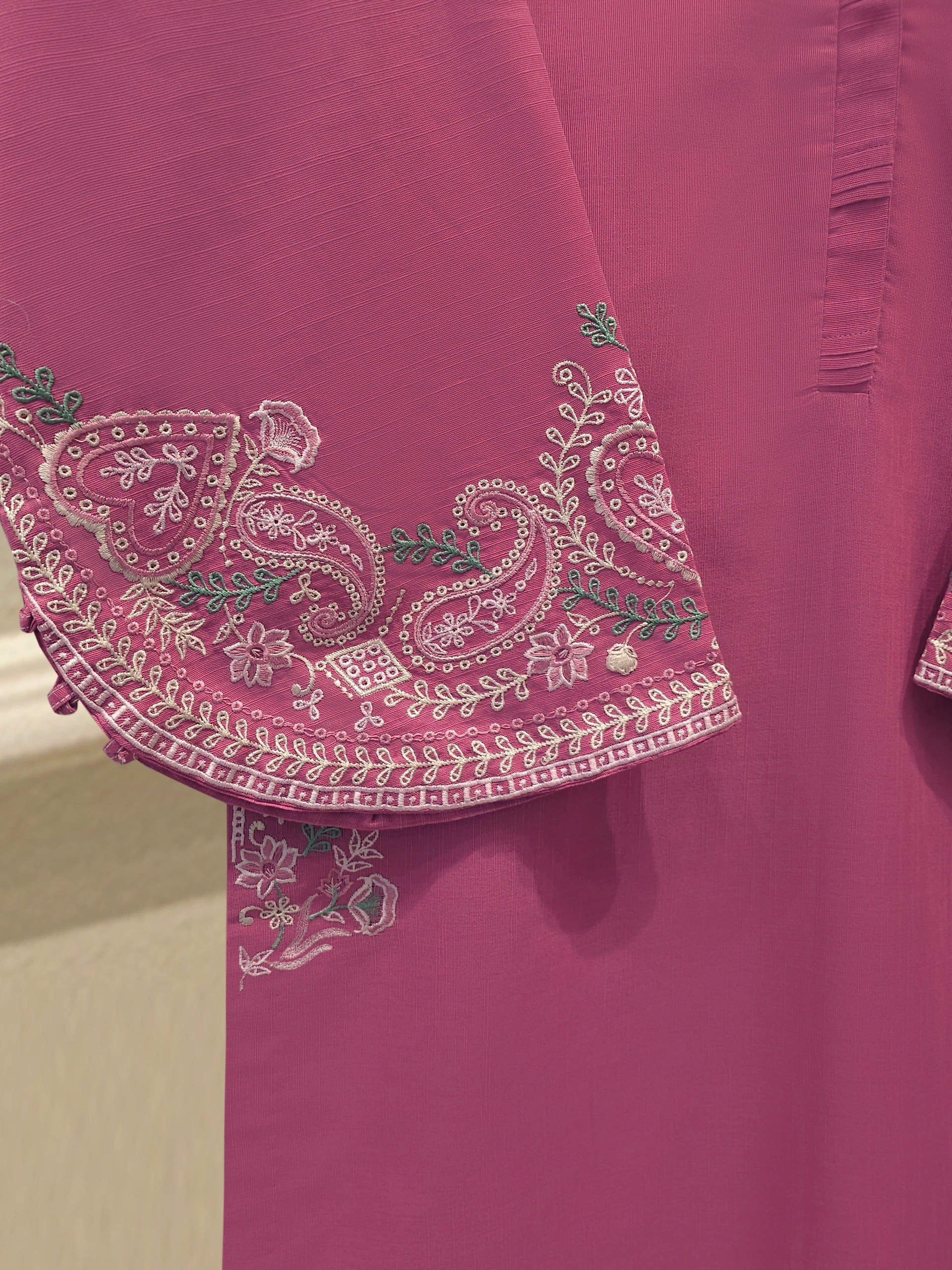2 Piece - Embroidered Khaddar Suit - Image 6
