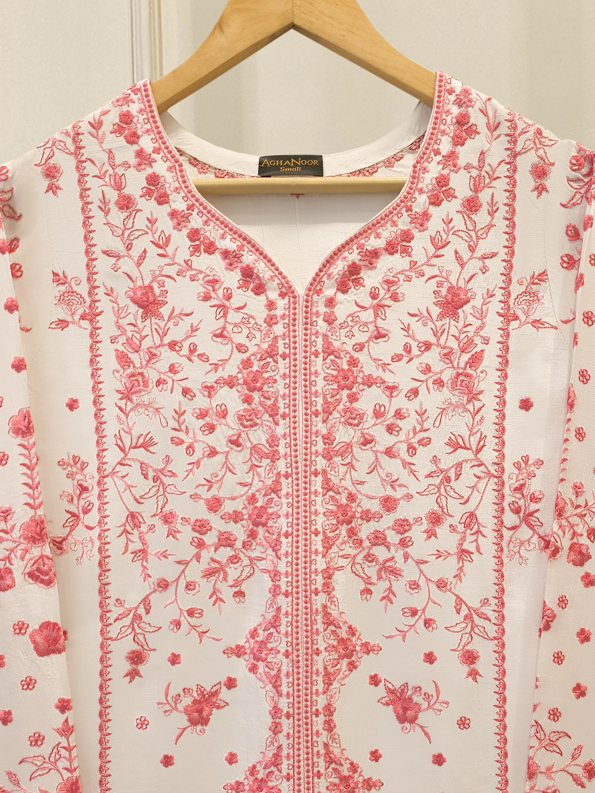 2 Piece- Korean Silk Embroidered Suit - Image 4