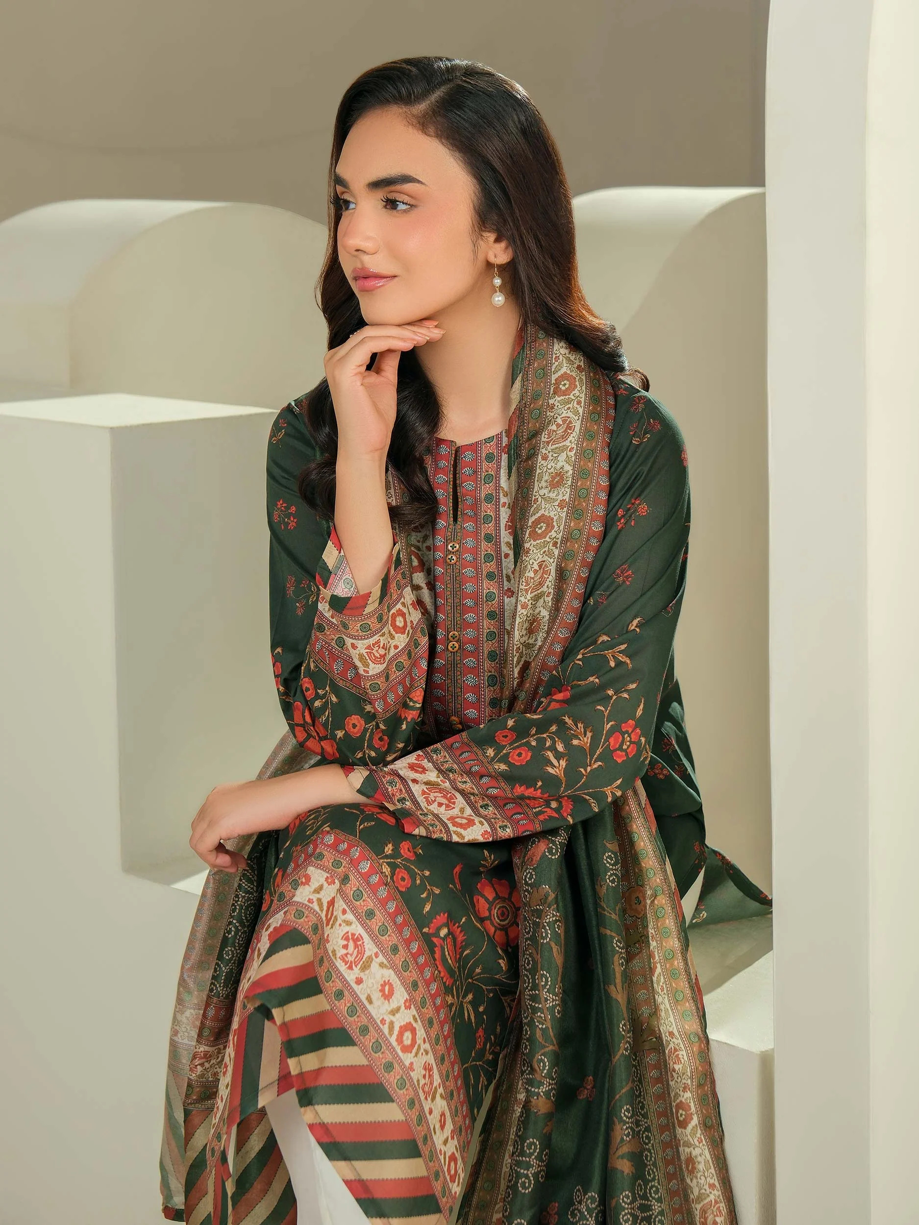 2 Piece Lawn Suit-Printed (Unstitched) - Image 7