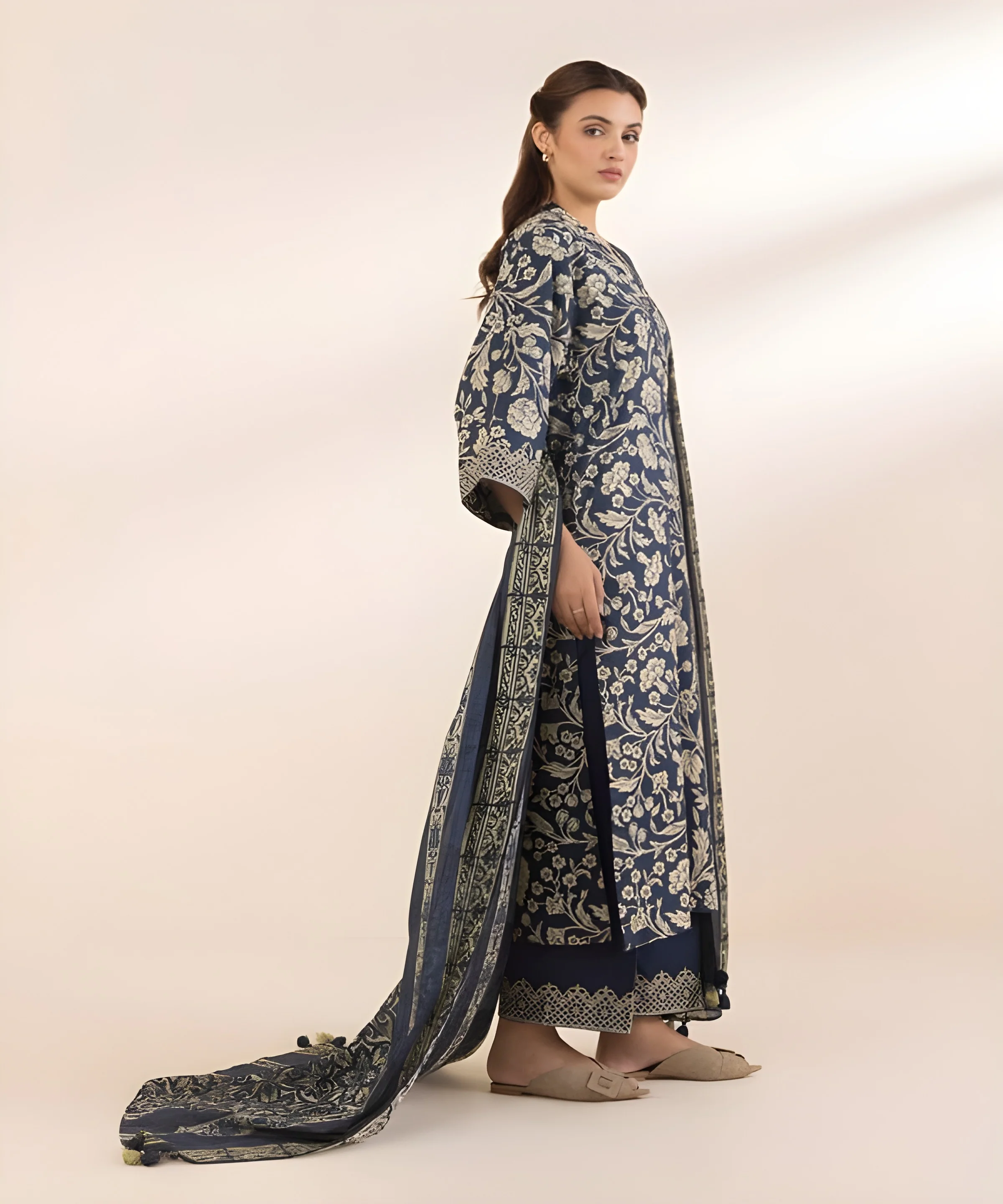 2 Piece - Printed Cotton Suit - Image 2