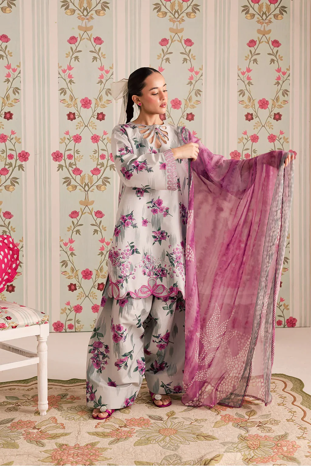 3-Piece Silk Printed Suit - Image 4