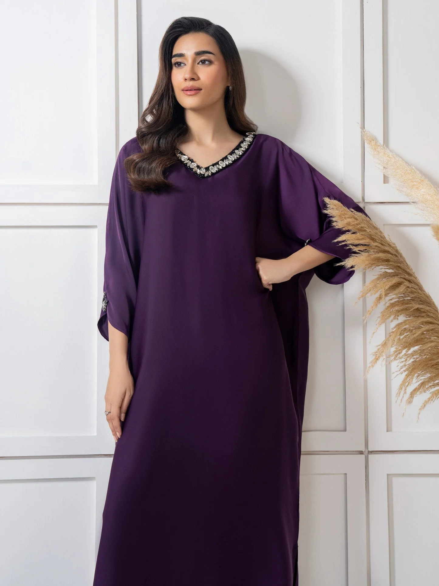 2 Piece Silk Suit-Embellished (Pret) - Image 5