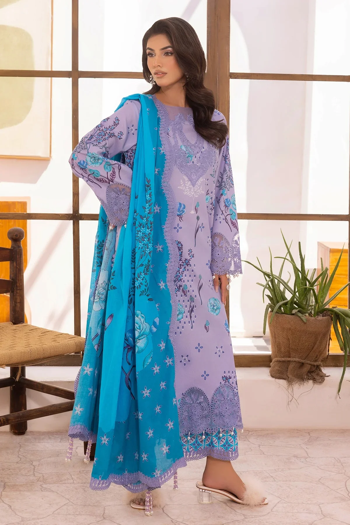 3-PC Embroidered Lawn - Image 4