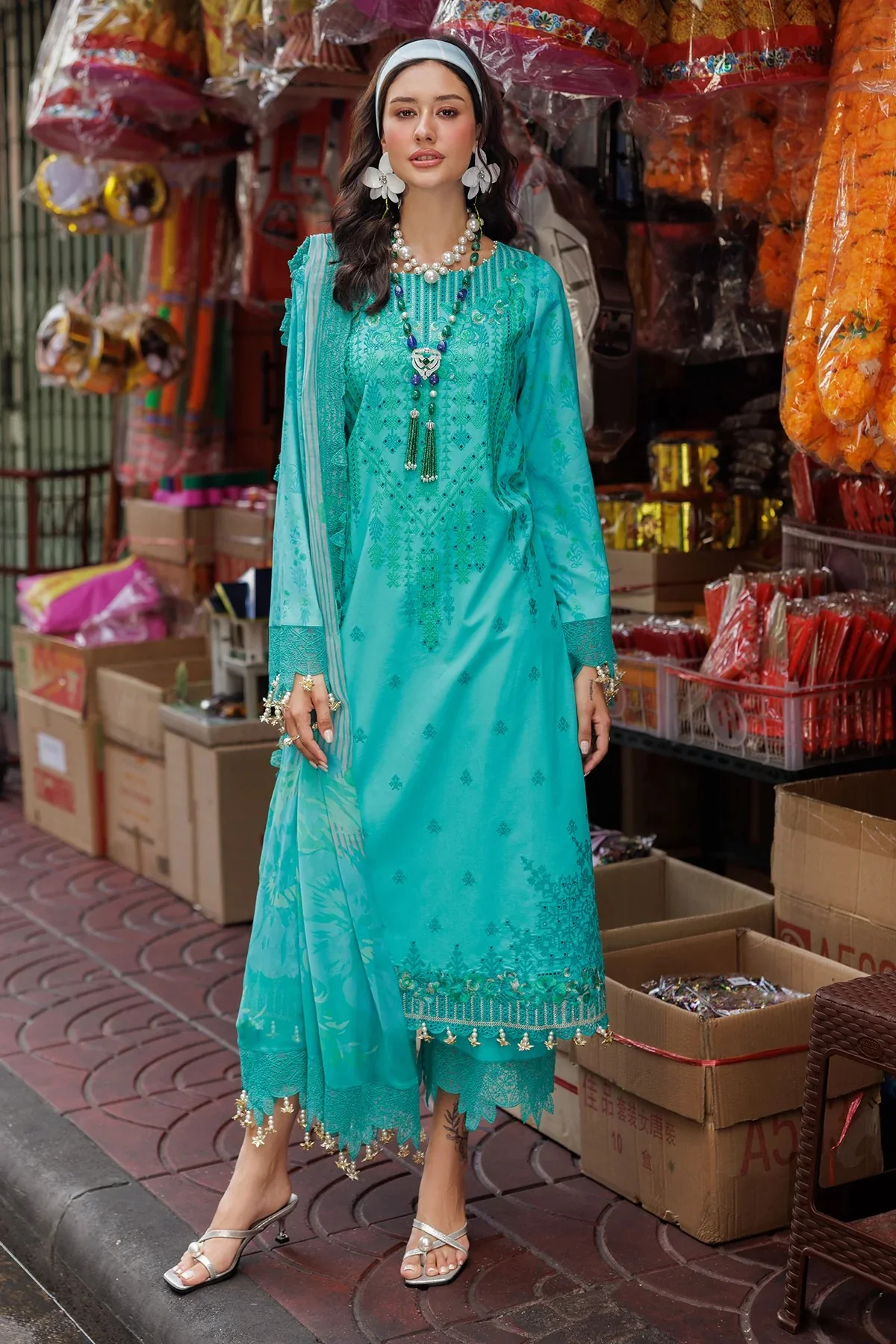 3-PC Unstitched Embroidered Lawn Collection