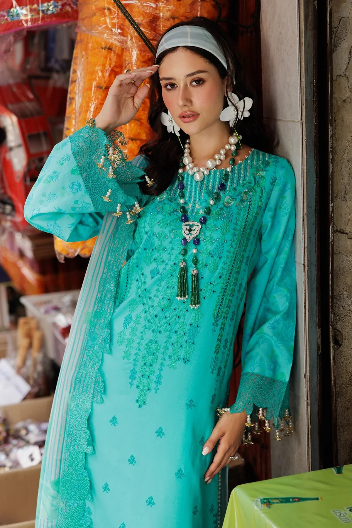 3-PC Unstitched Embroidered Lawn Collection - Image 3