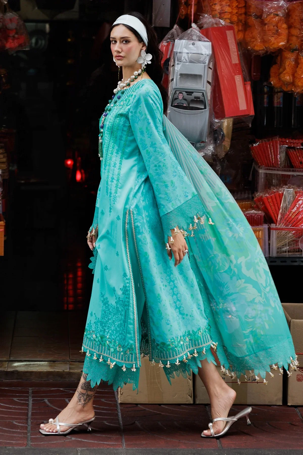 3-PC Unstitched Embroidered Lawn Collection - Image 4