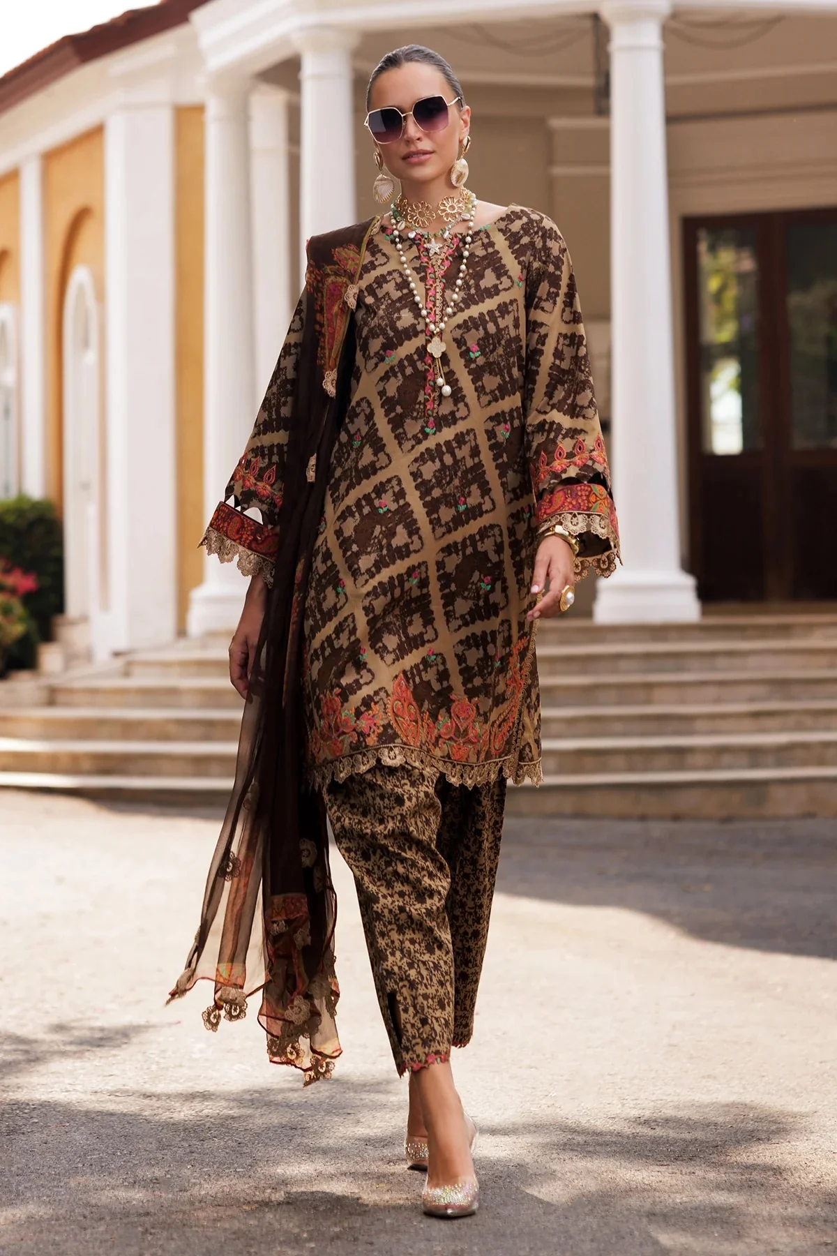 3-PC Unstitched Embroidered Lawn Collection