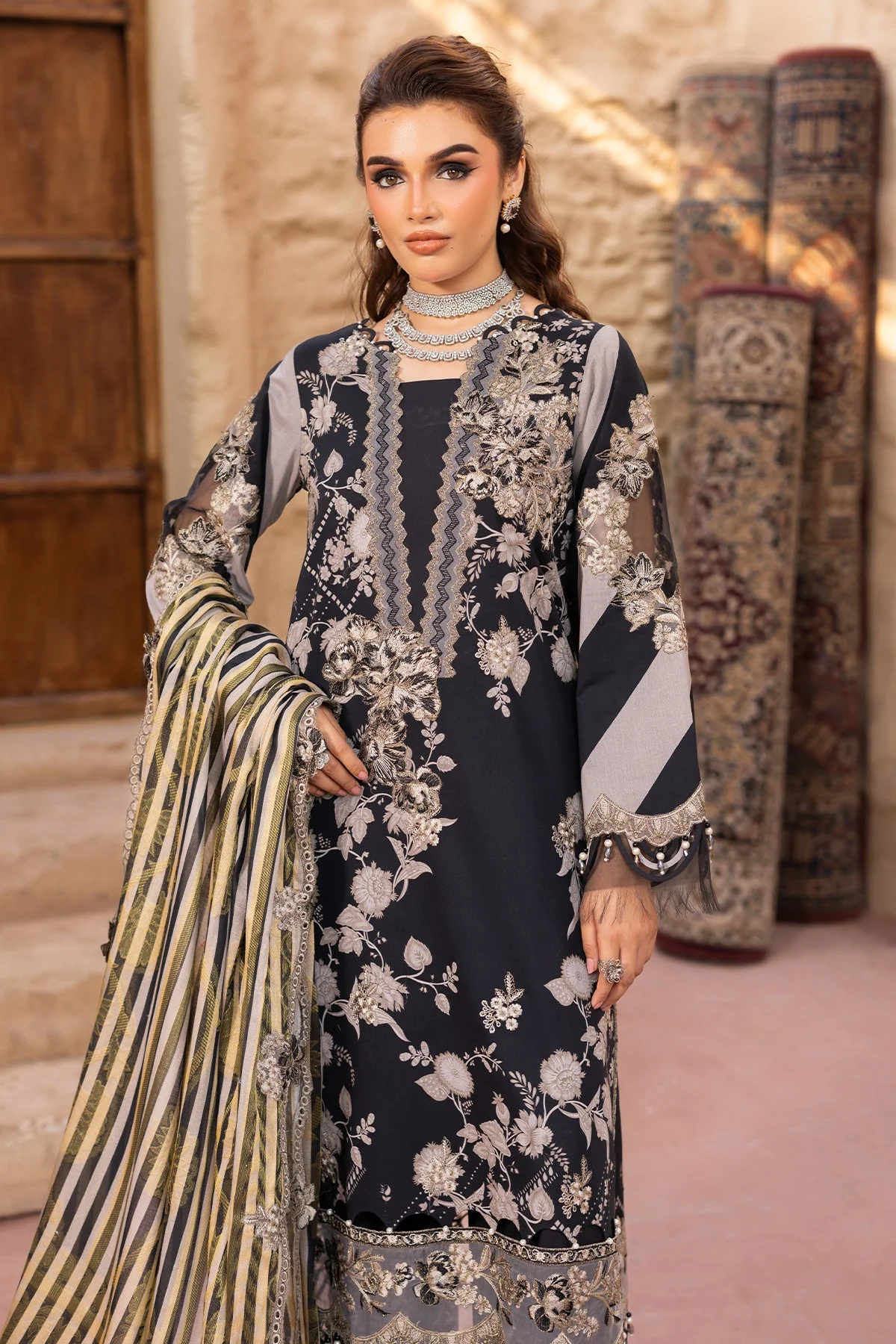 3-PC Unstitched Embroidered Lawn Collection