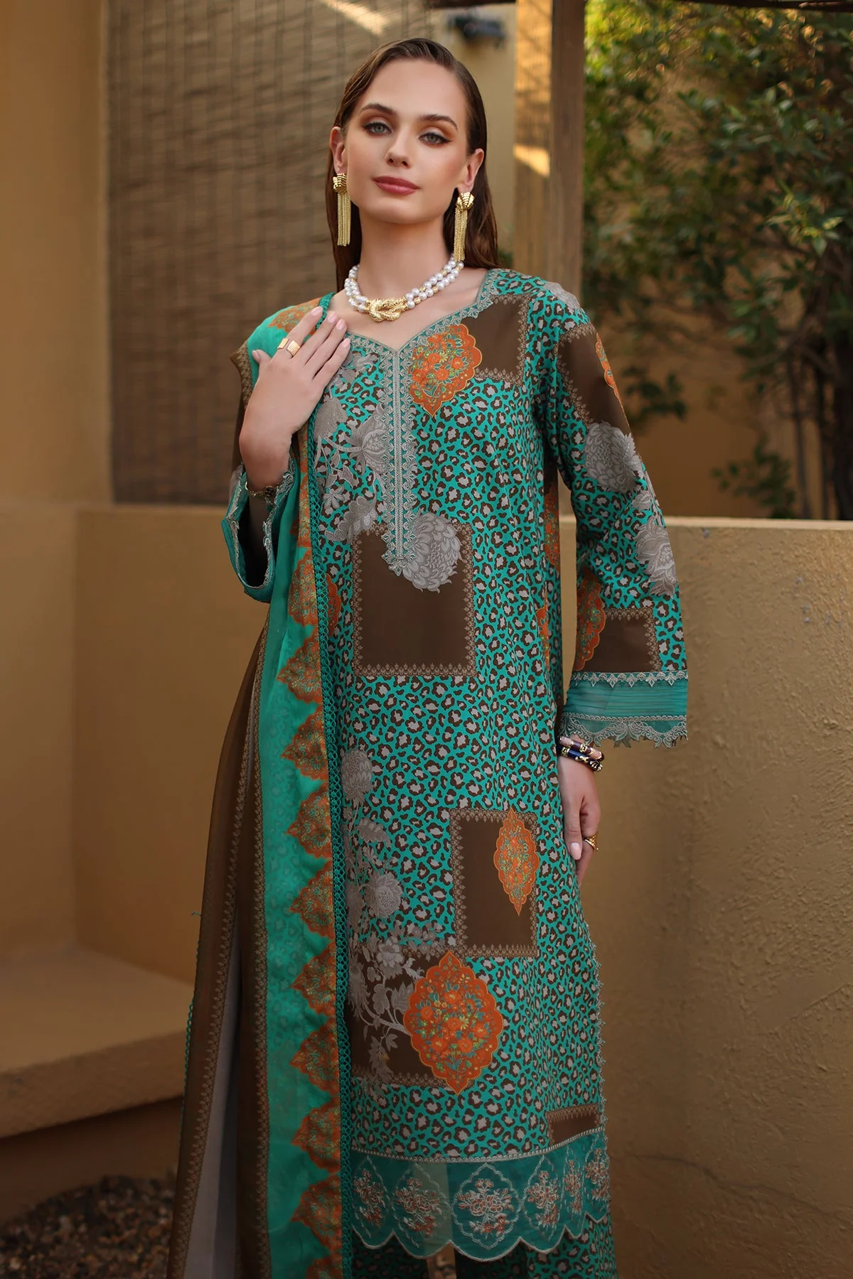 3-PC Unstitched Embroidered Lawn Collection - Image 3