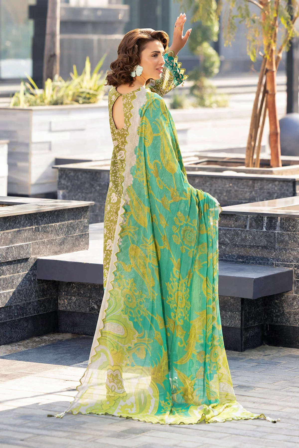 3-PC Unstitched Embroidered Lawn Collection - Image 2