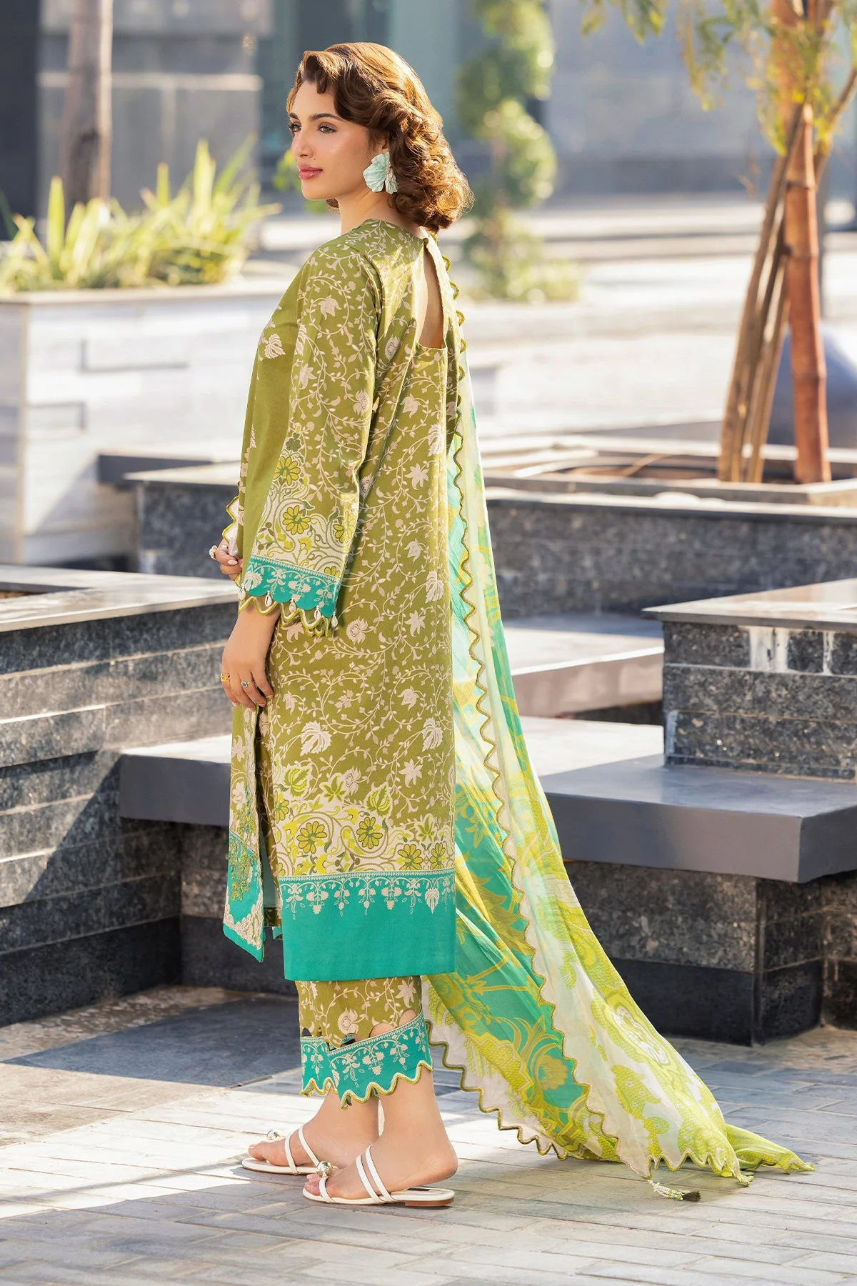 3-PC Unstitched Embroidered Lawn Collection - Image 3