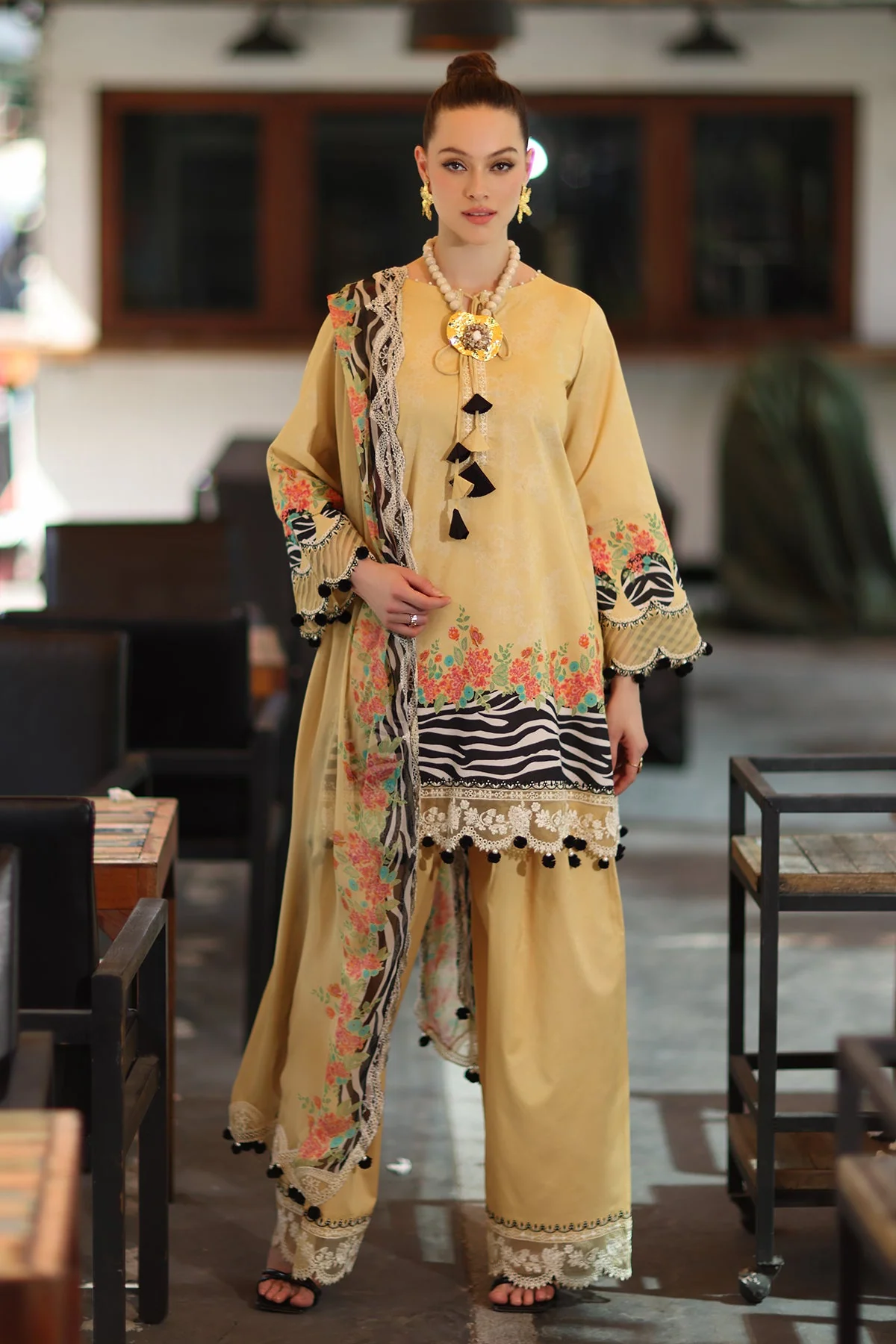 3-PC Unstitched Embroidered Lawn Collection