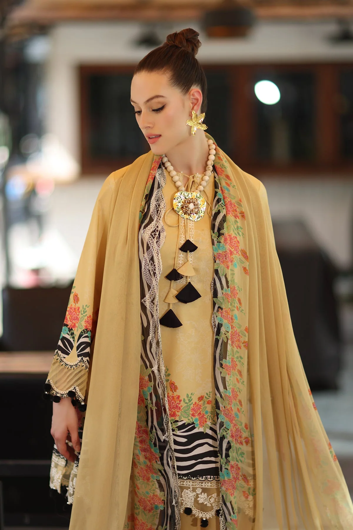 3-PC Unstitched Embroidered Lawn Collection - Image 3