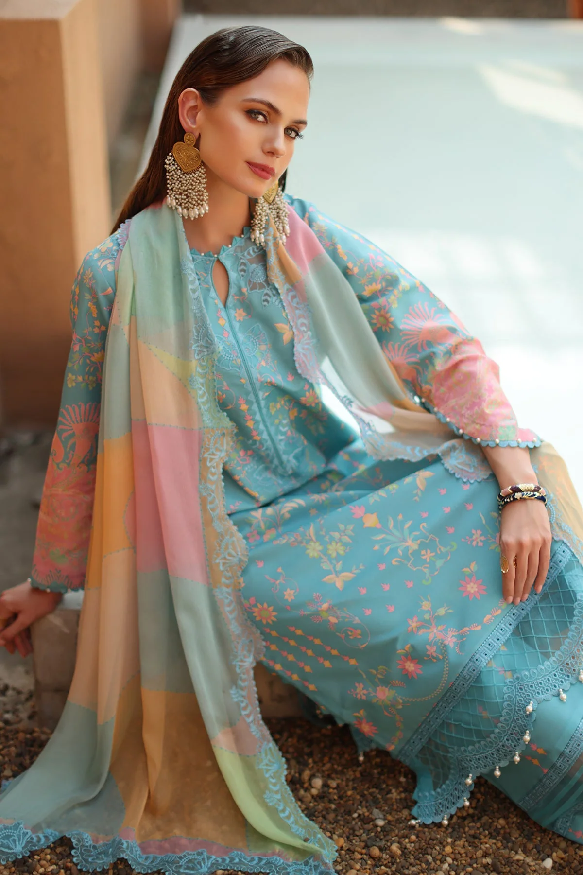 3-PC Unstitched Embroidered Lawn Collection - Image 5
