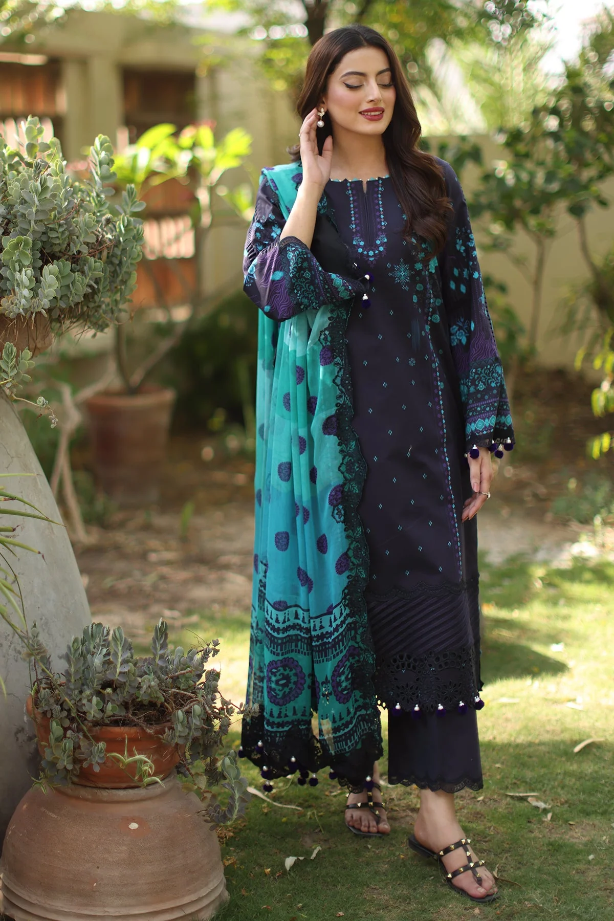 3-PC Unstitched Embroidered Lawn Collection