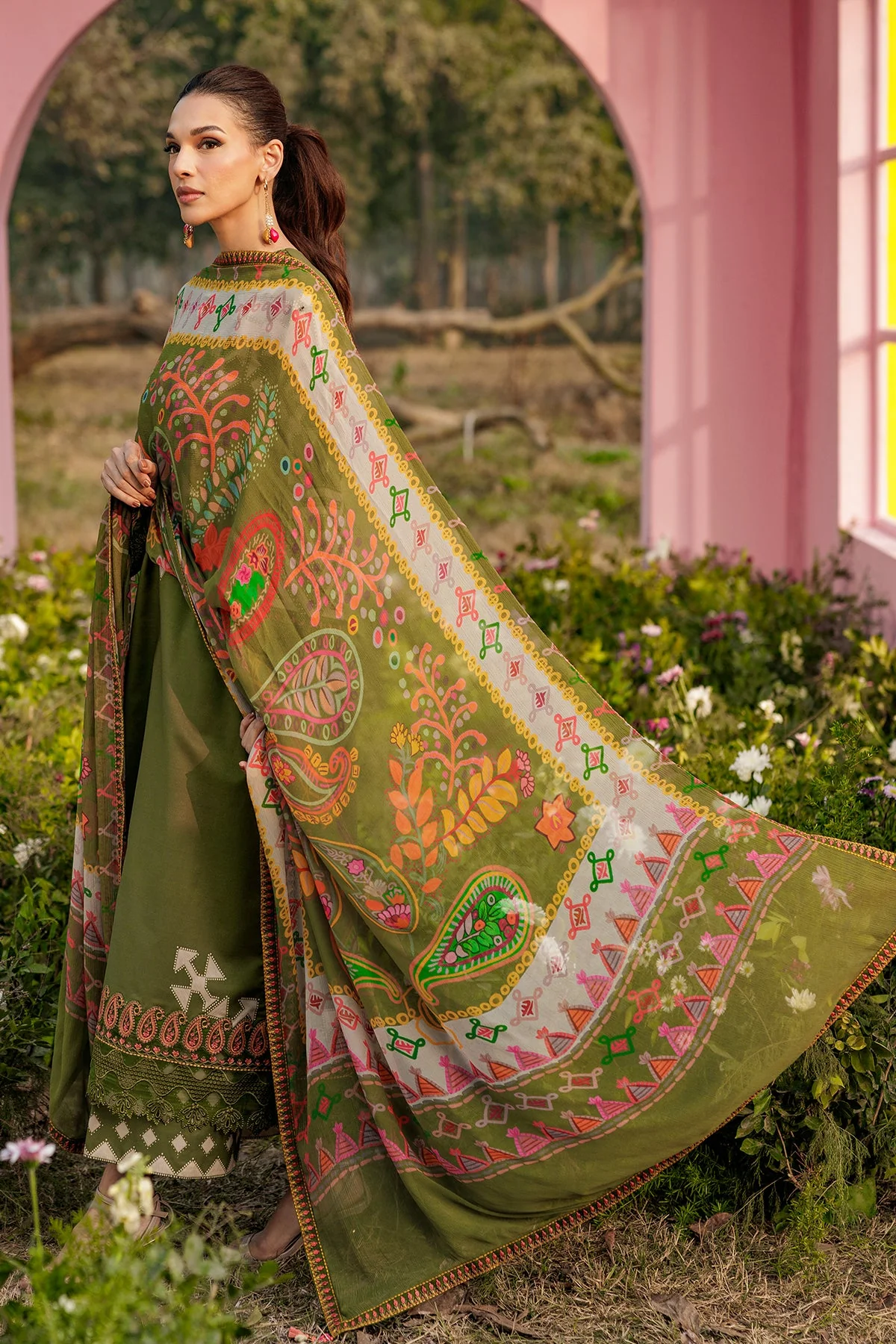 3-PC Unstitched Embroidered Lawn Collection - Image 4