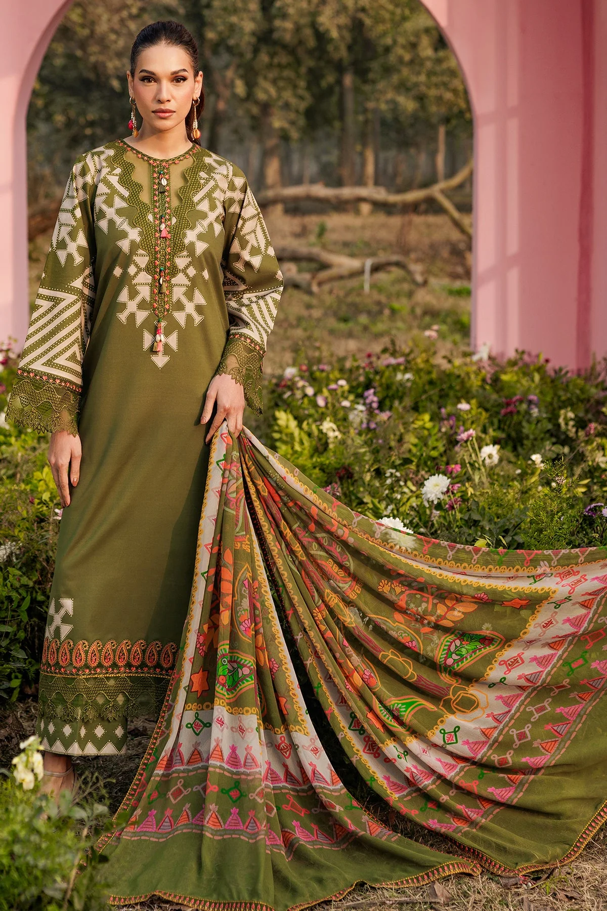 3-PC Unstitched Embroidered Lawn Collection - Image 5