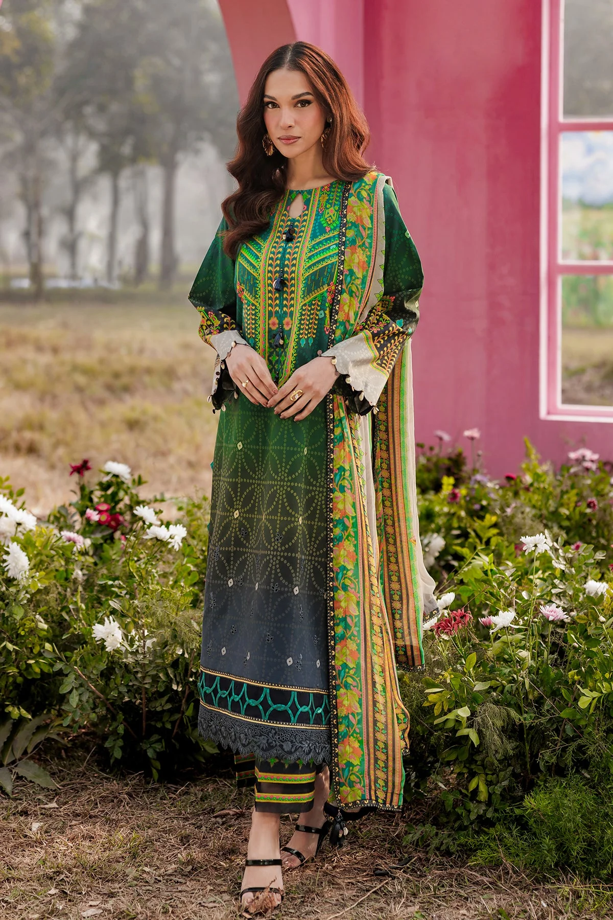 3-PC Unstitched Embroidered Lawn Collection