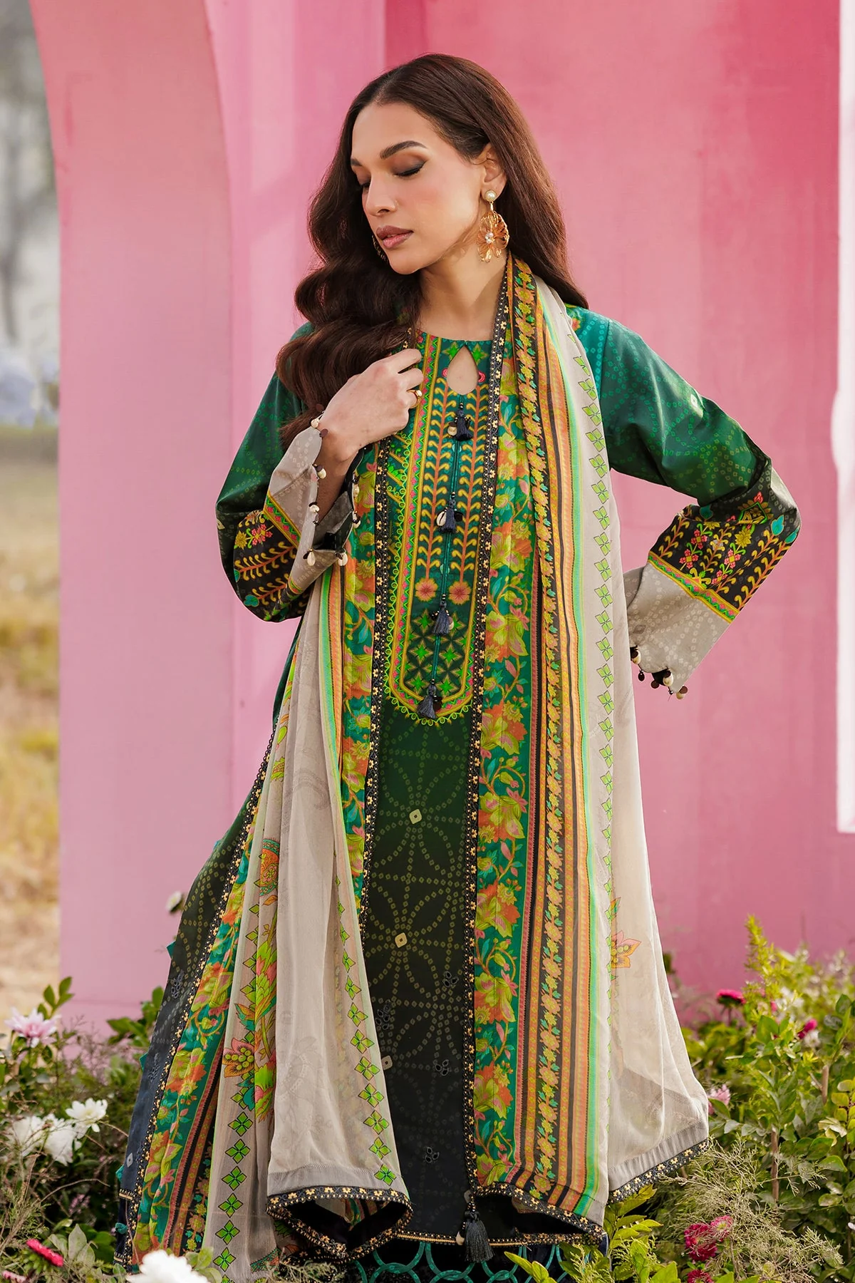 3-PC Unstitched Embroidered Lawn Collection - Image 4