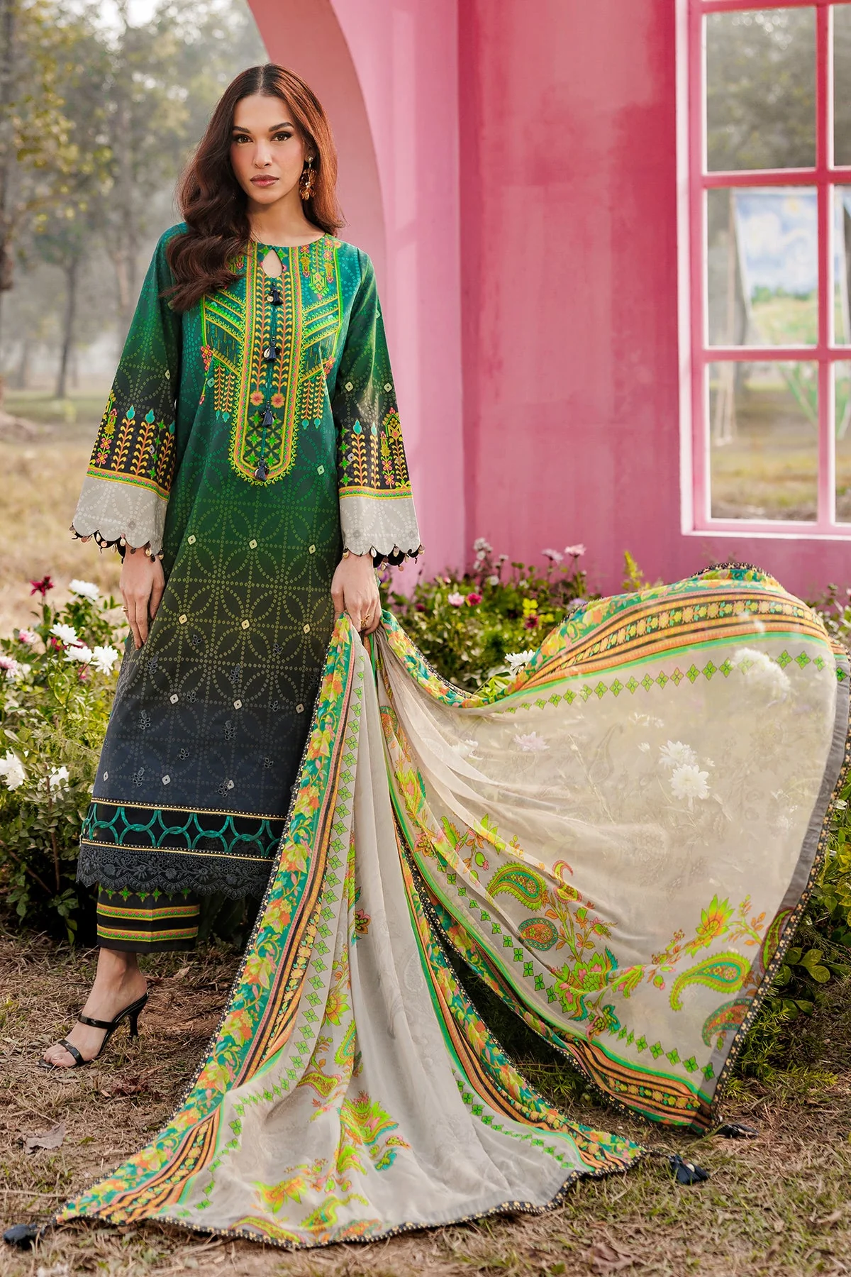 3-PC Unstitched Embroidered Lawn Collection - Image 6