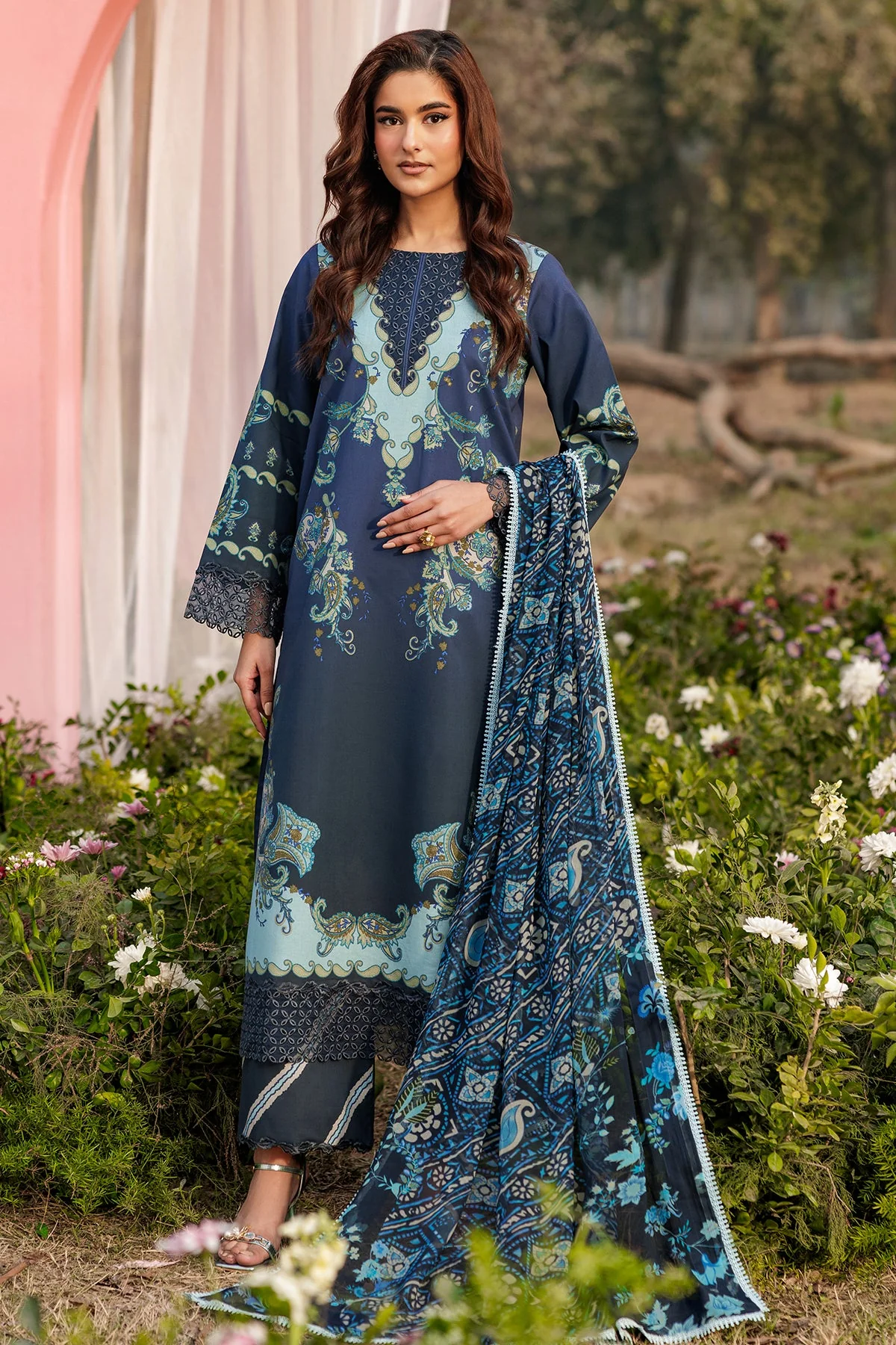 3-PC Unstitched Embroidered Lawn Collection