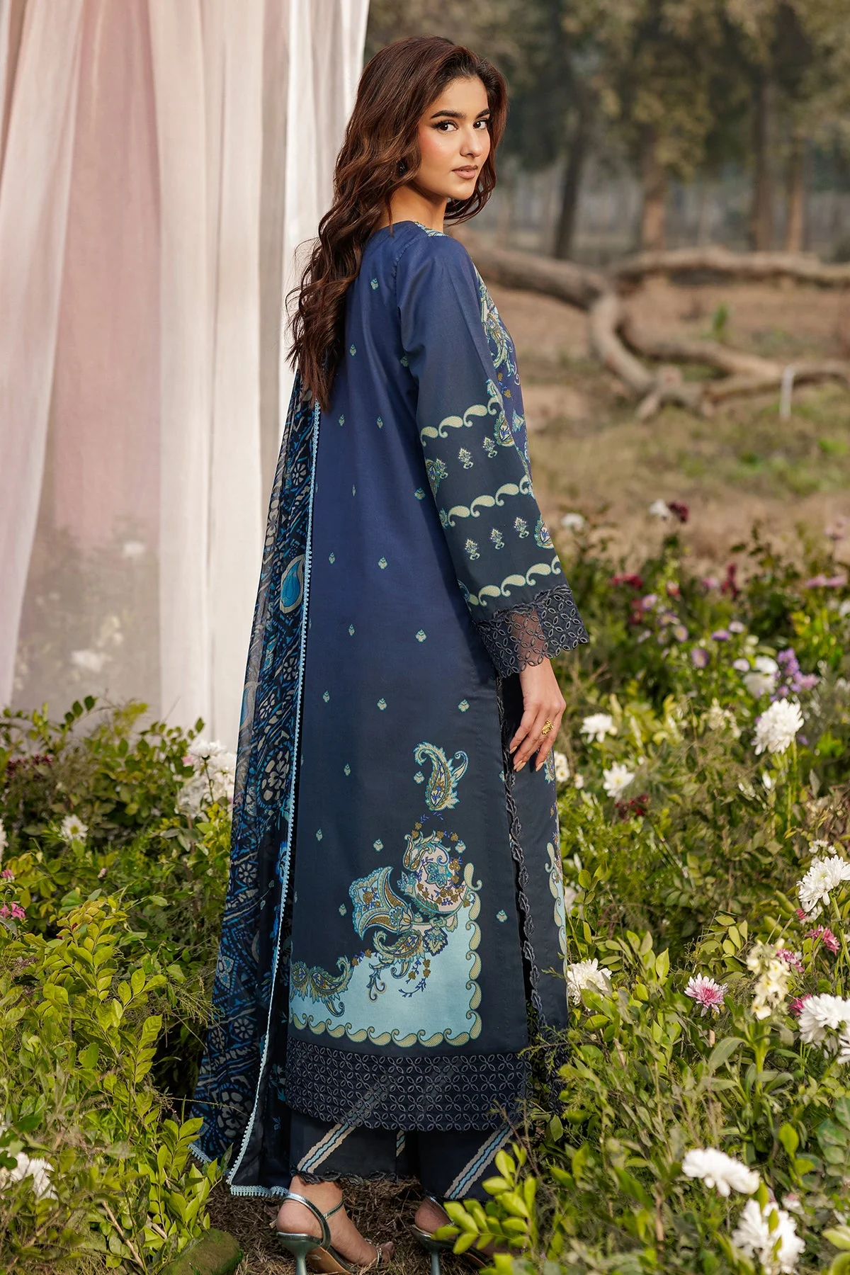 3-PC Unstitched Embroidered Lawn Collection - Image 2