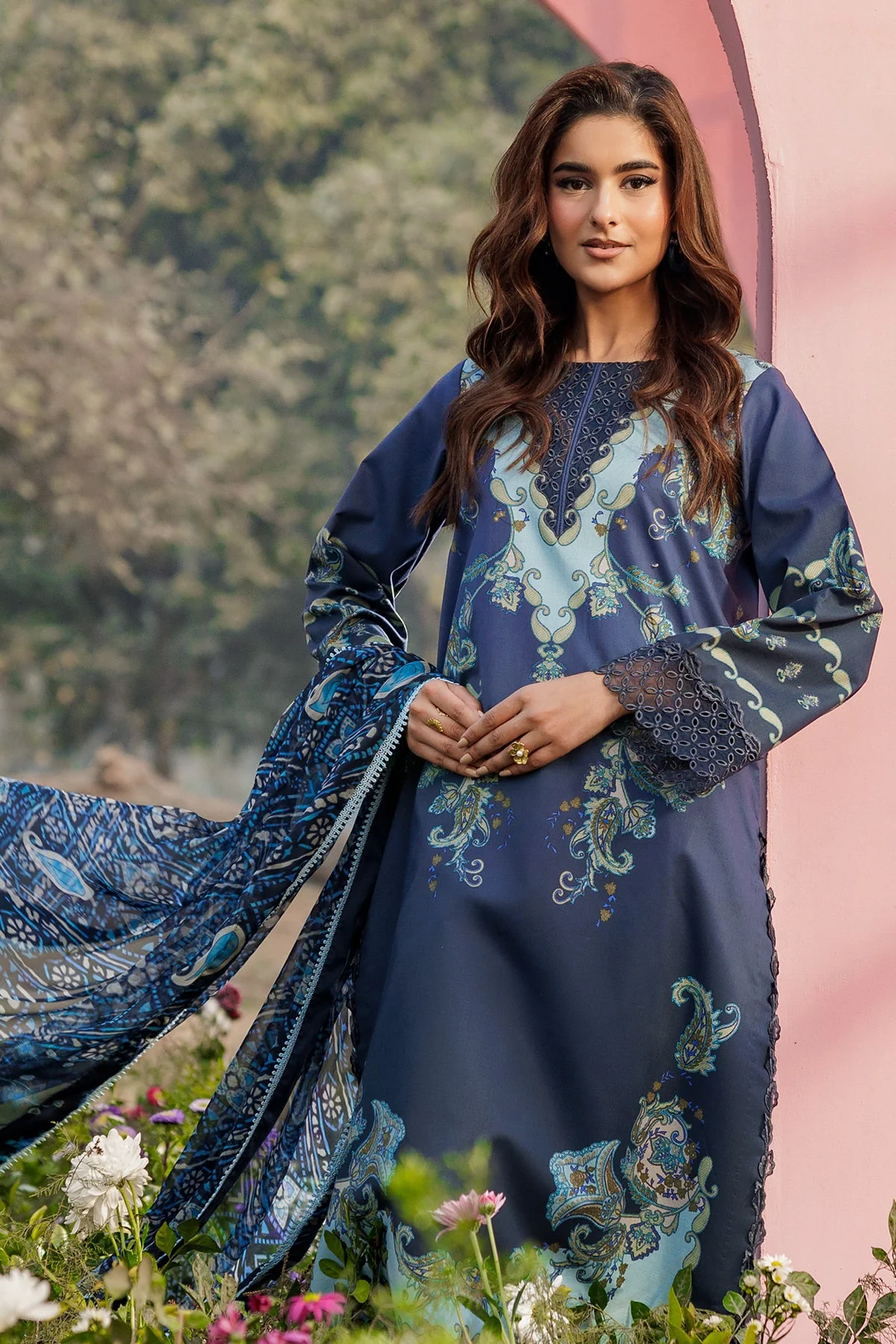 3-PC Unstitched Embroidered Lawn Collection - Image 3