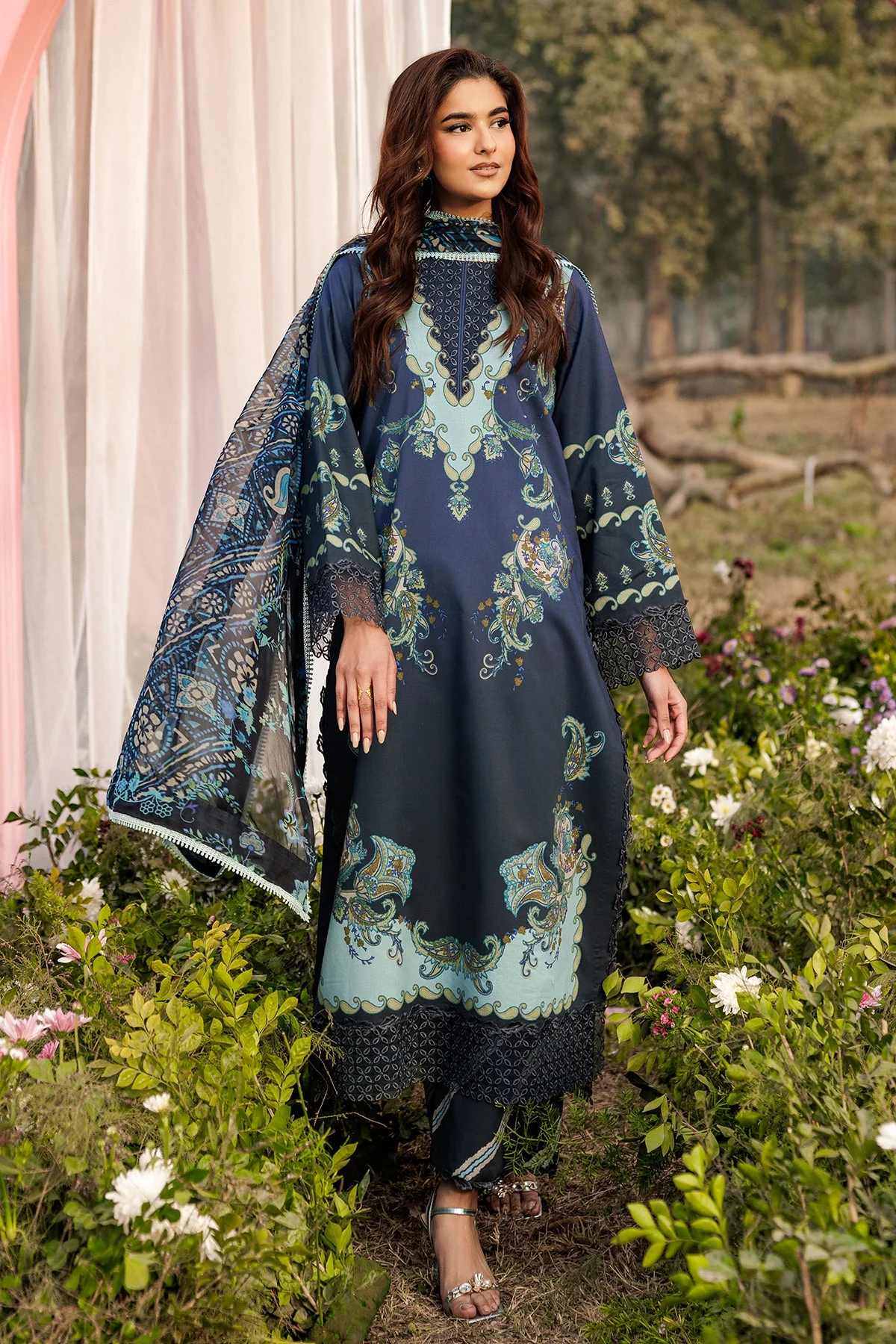 3-PC Unstitched Embroidered Lawn Collection - Image 5