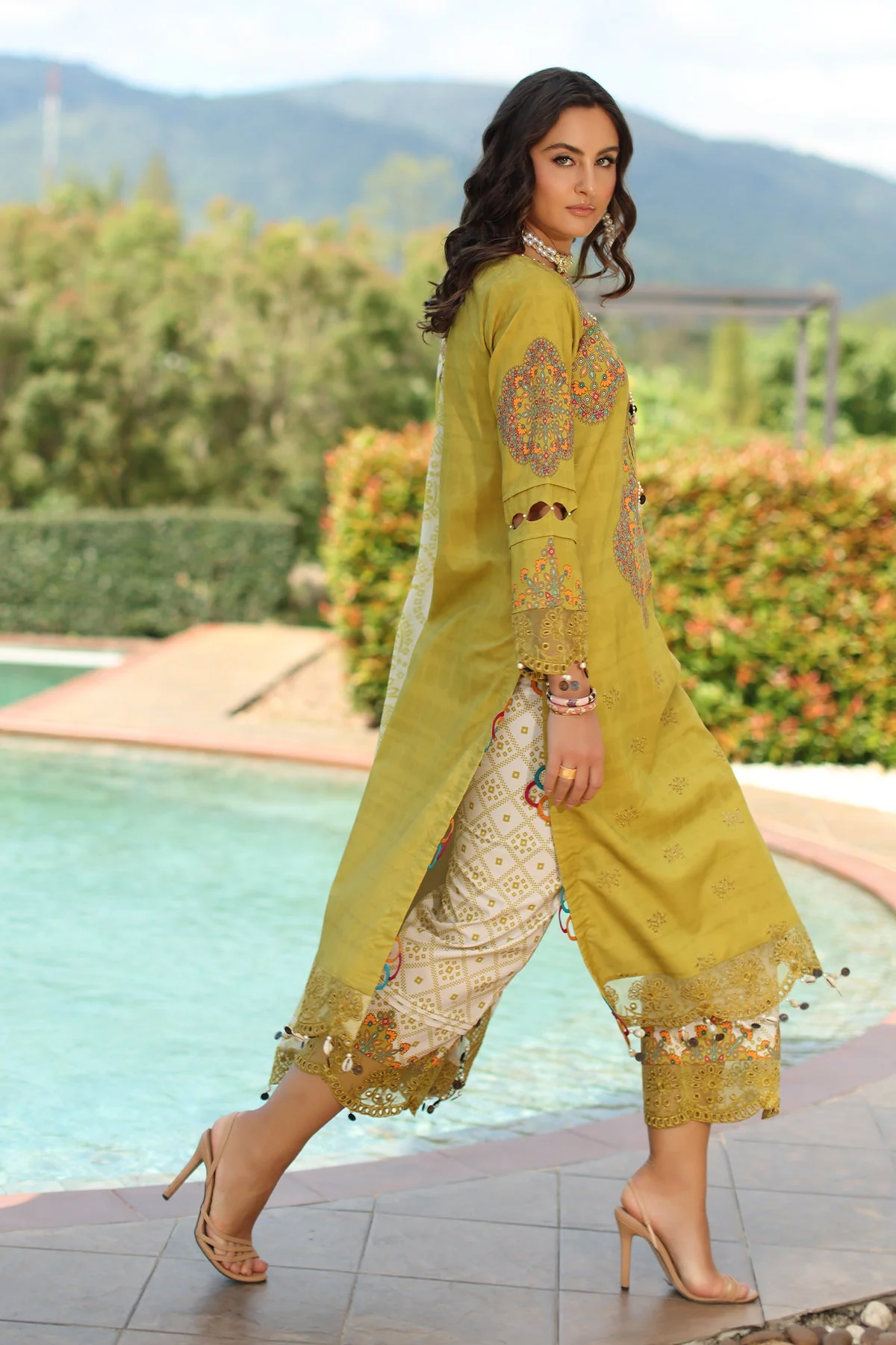3-PC Unstitched Embroidered Lawn Collection - Image 2