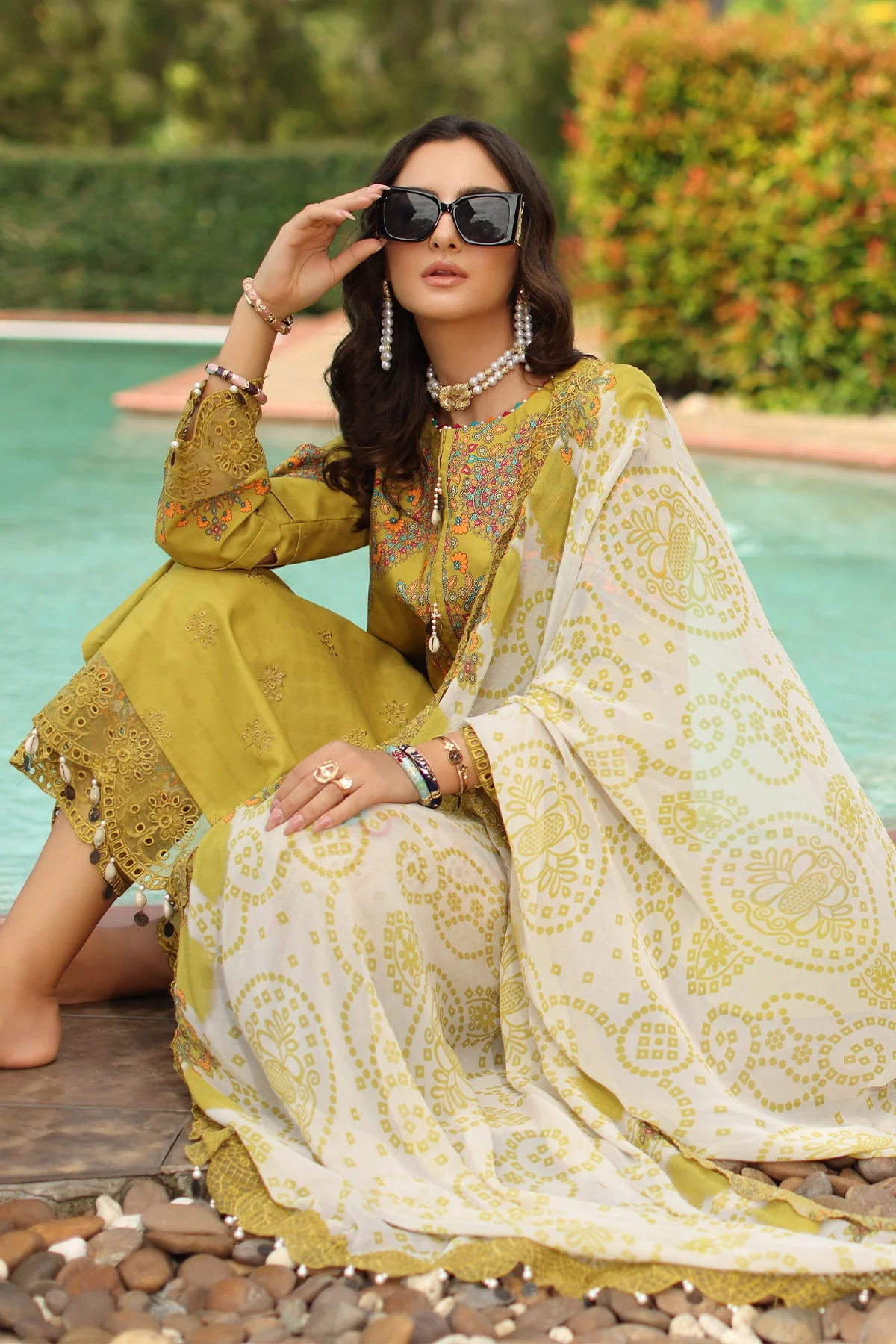 3-PC Unstitched Embroidered Lawn Collection - Image 5